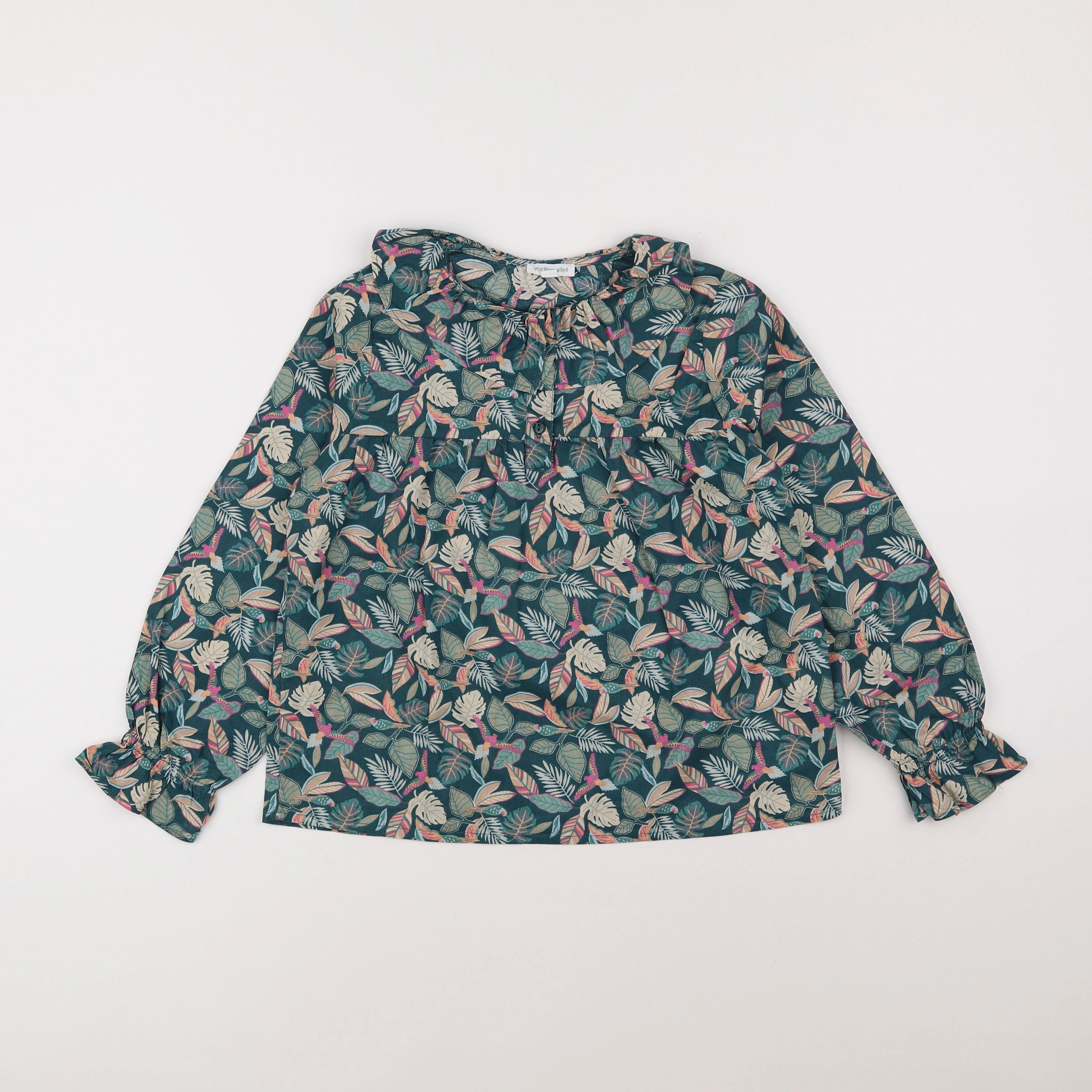 Vertbaudet - blouse vert - 8 ans