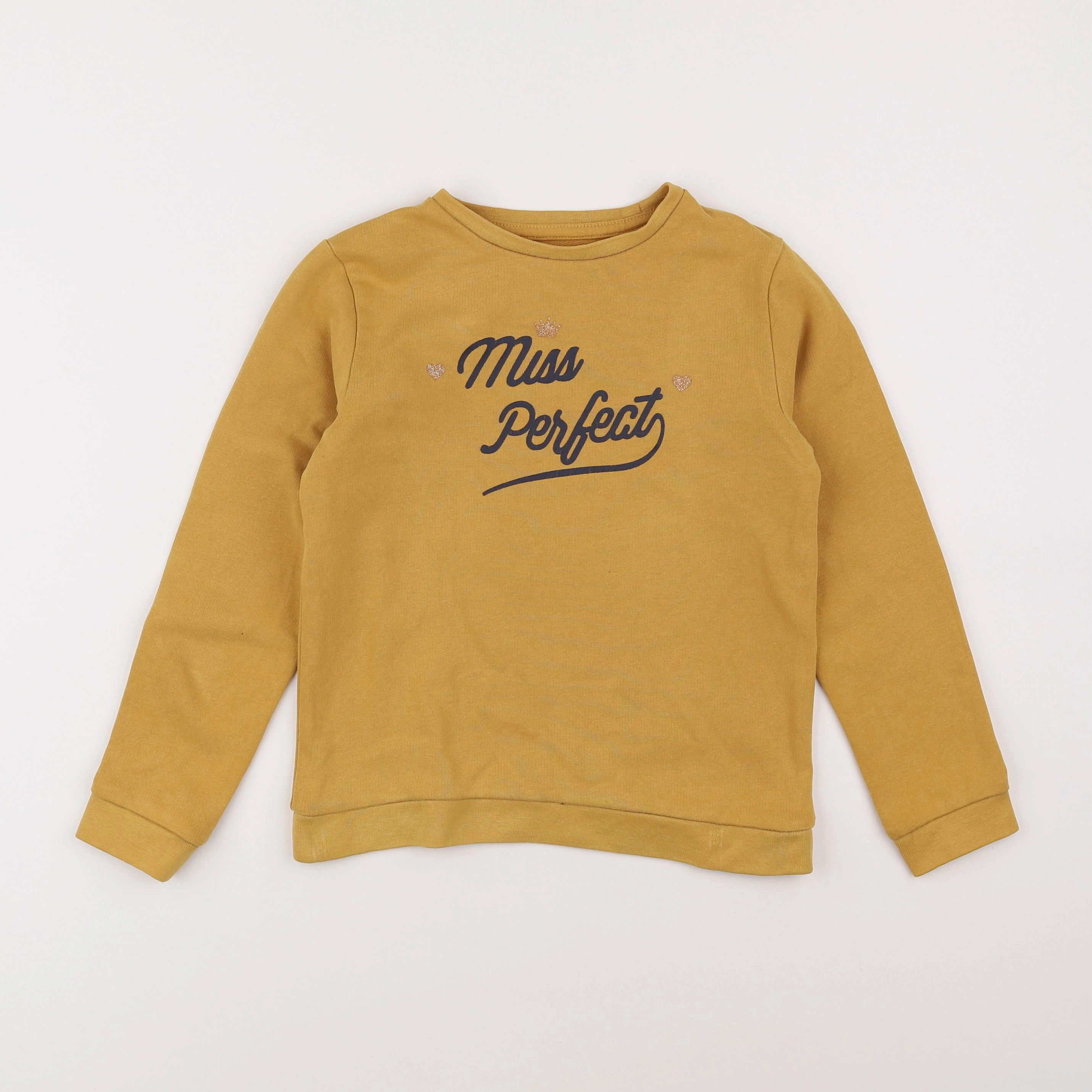 Vertbaudet - sweat jaune - 8 ans