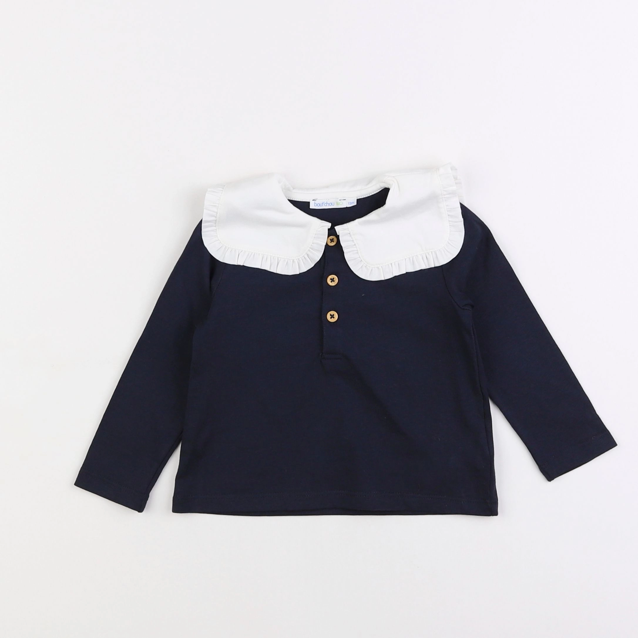 Boutchou - tee-shirt bleu - 12 mois