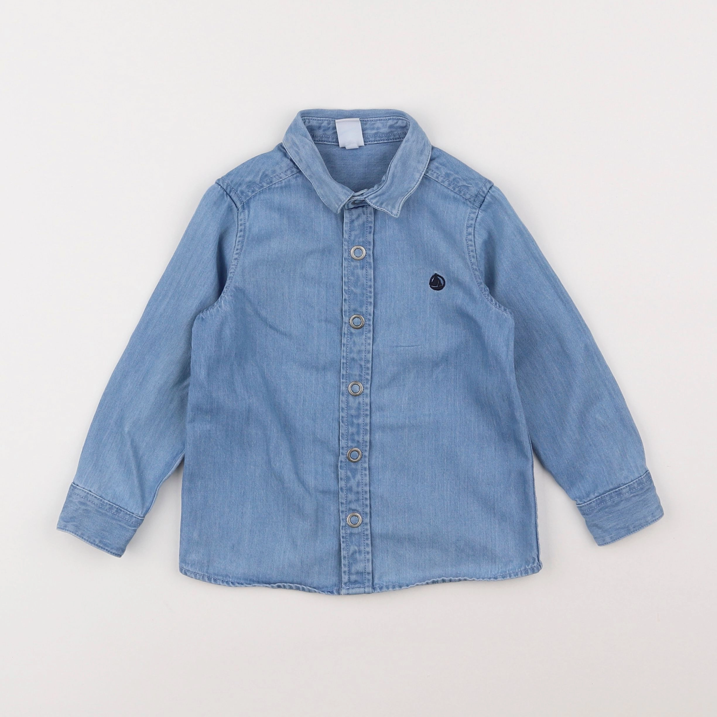 Petit Bateau - chemise bleu - 3 ans