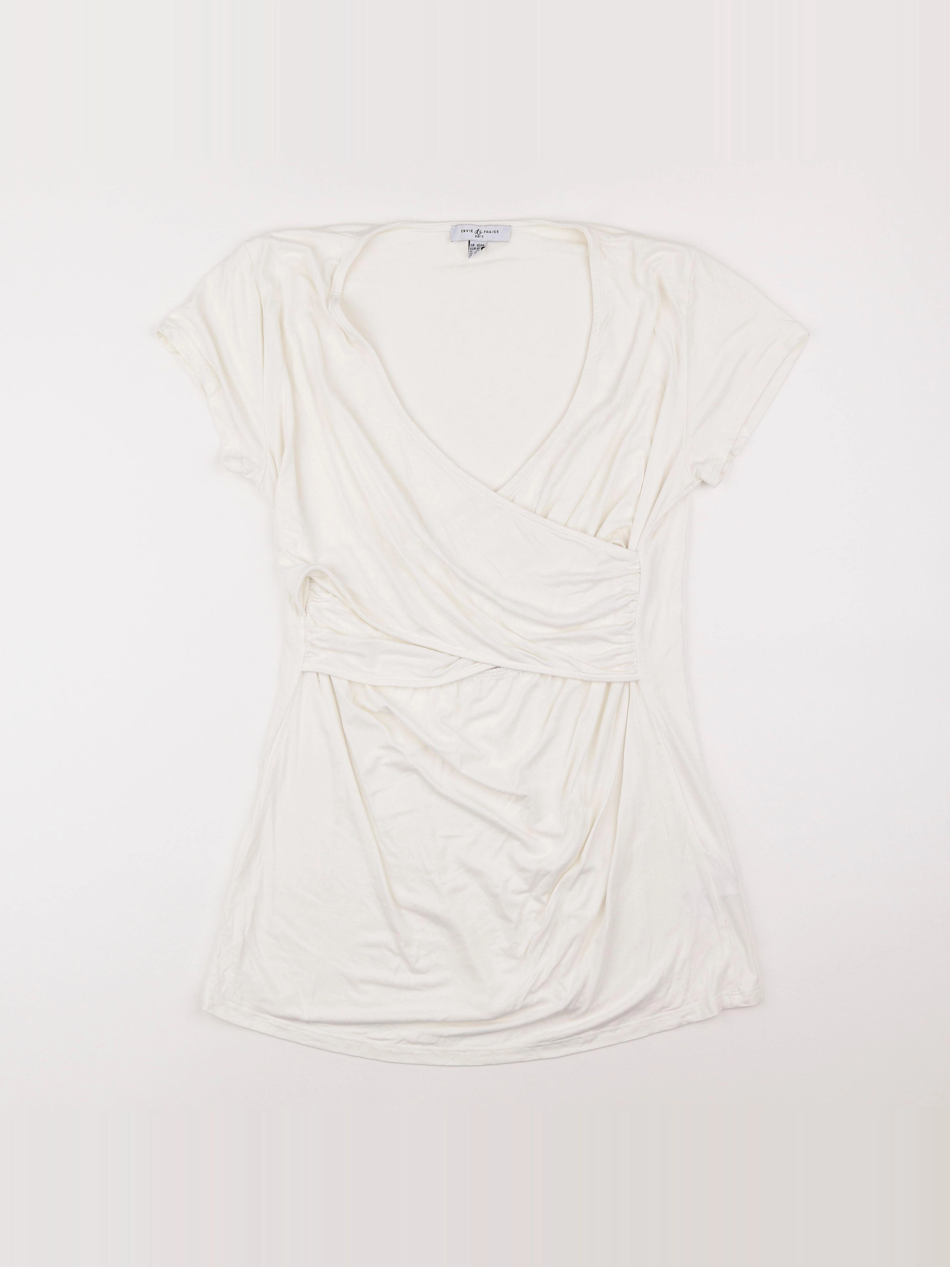 Envie de fraise - tee-shirt grossesse blanc - 42 à 44