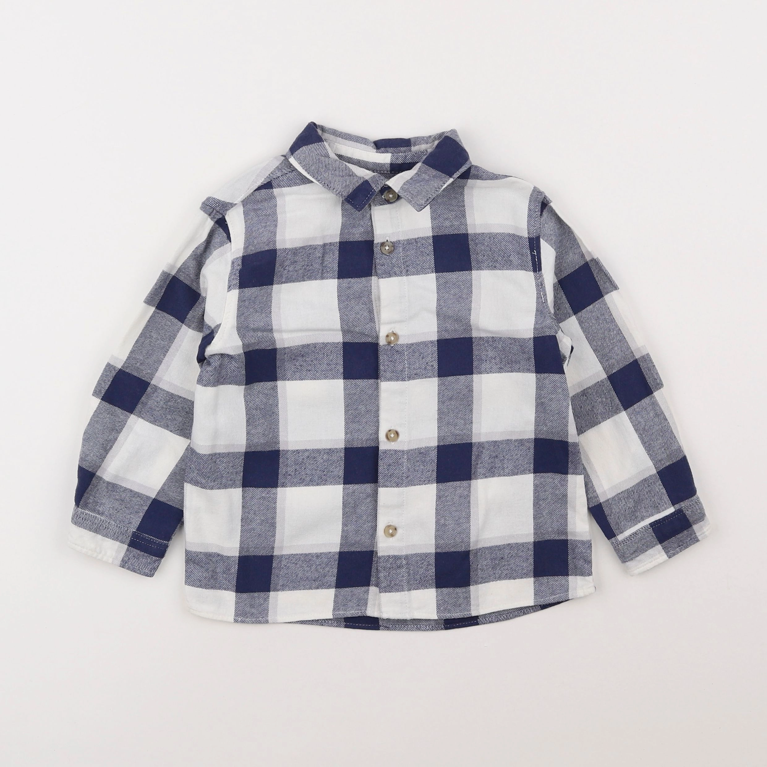 Mango - chemise bleu - 2/3 ans