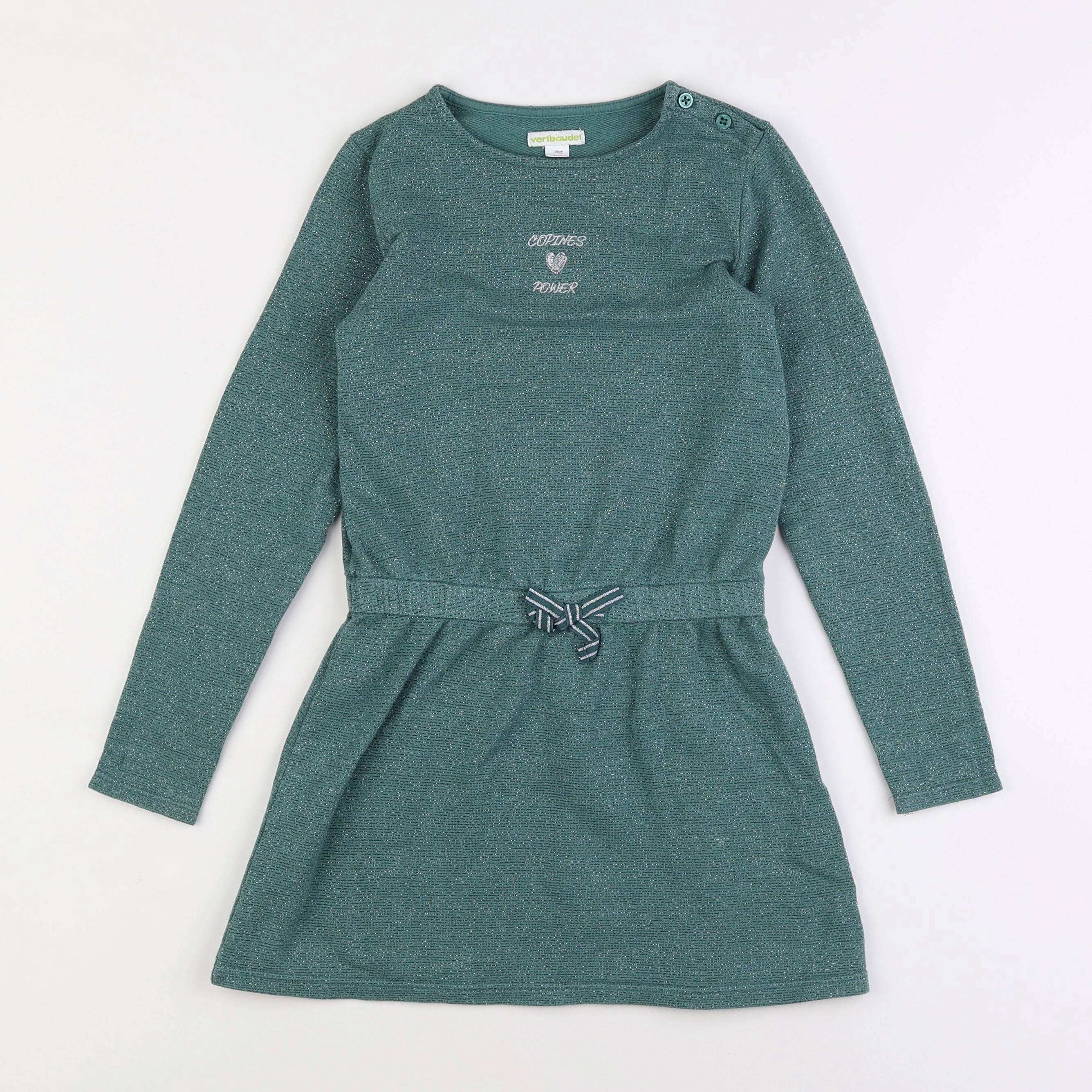 Vertbaudet - robe vert - 8 ans