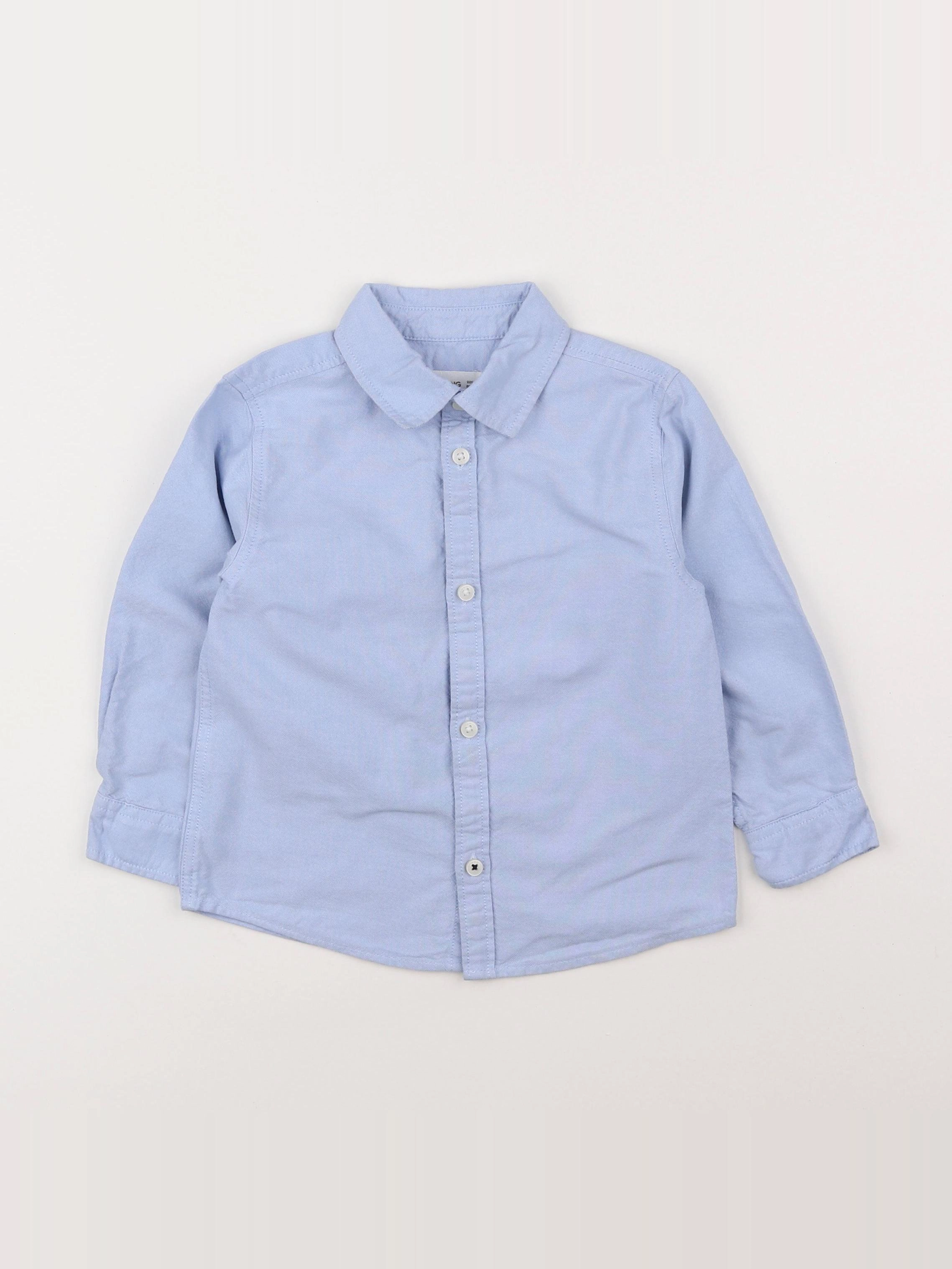 Mango - chemise bleu - 2/3 ans