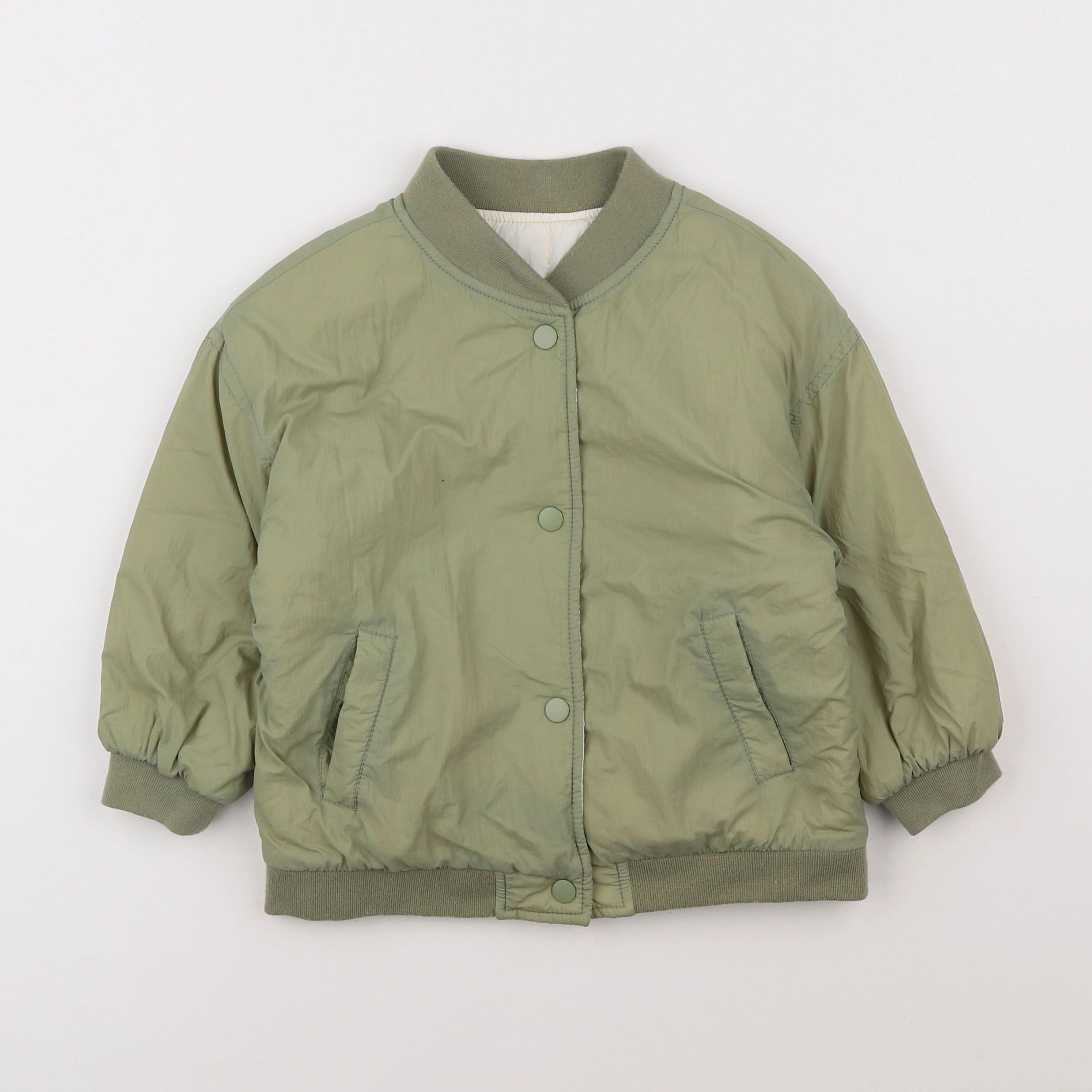 Zara - veste réversible vert - 2/3 ans