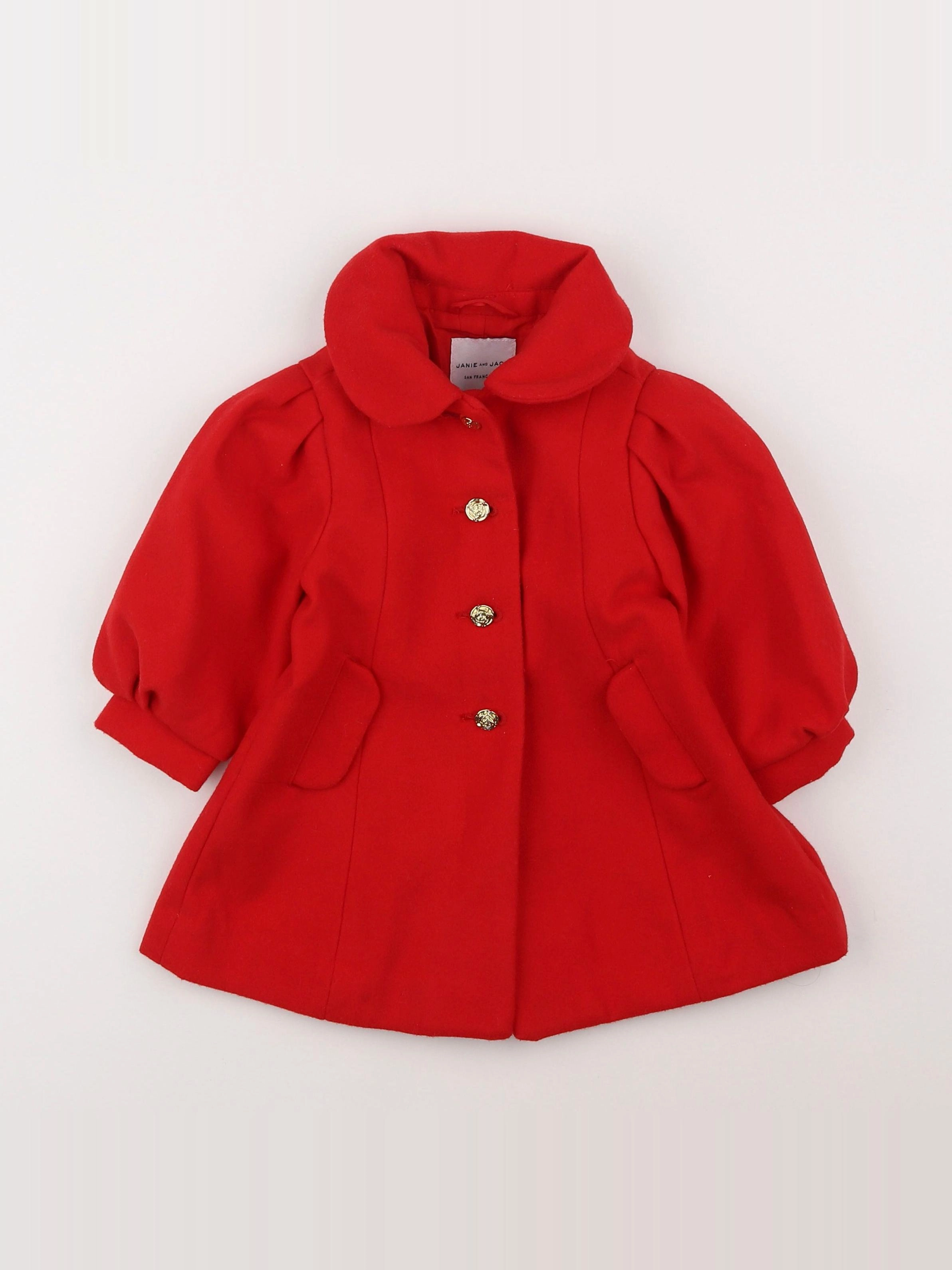 Janie and Jack - manteau rouge - 12/18 mois