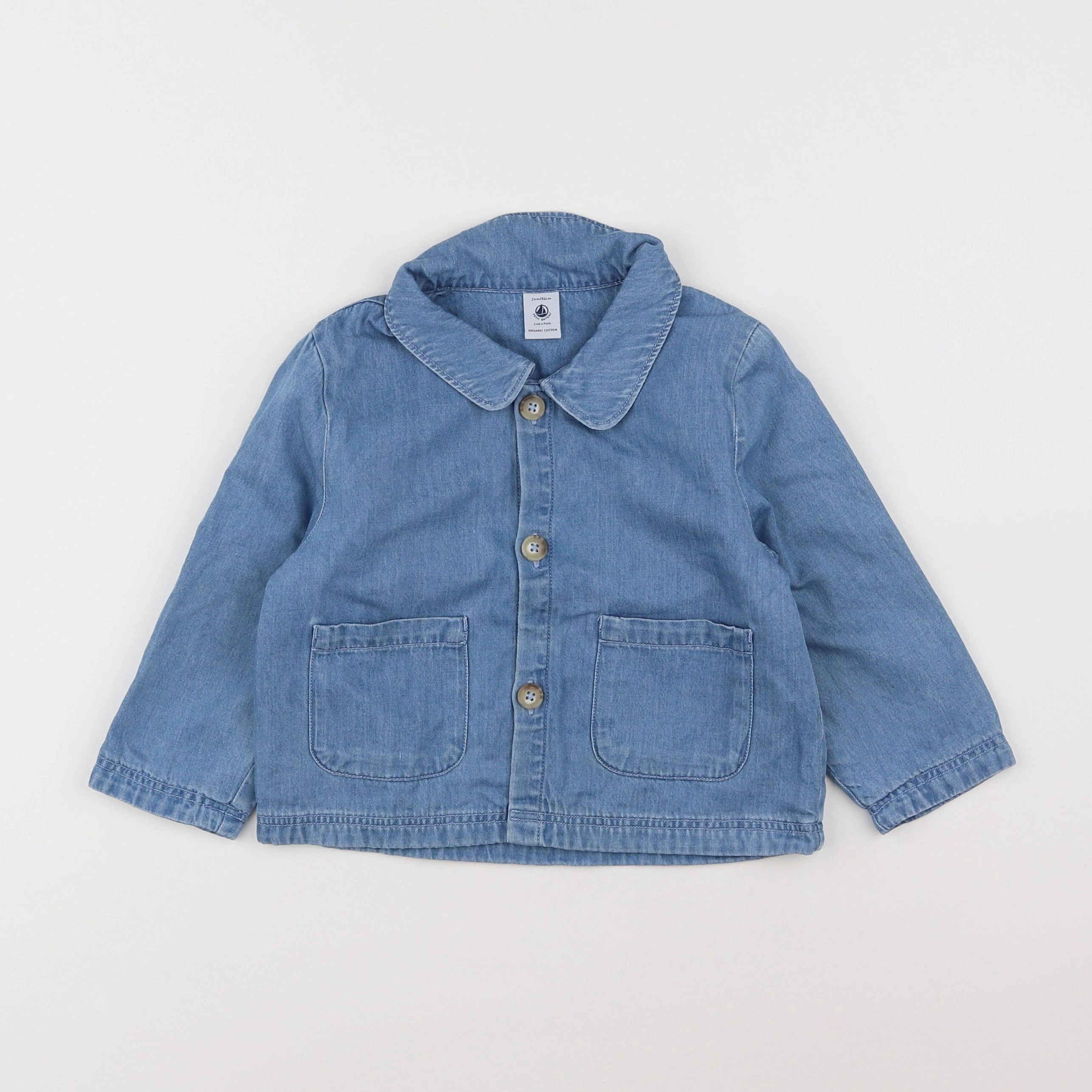 Petit Bateau - veste bleu - 2 ans