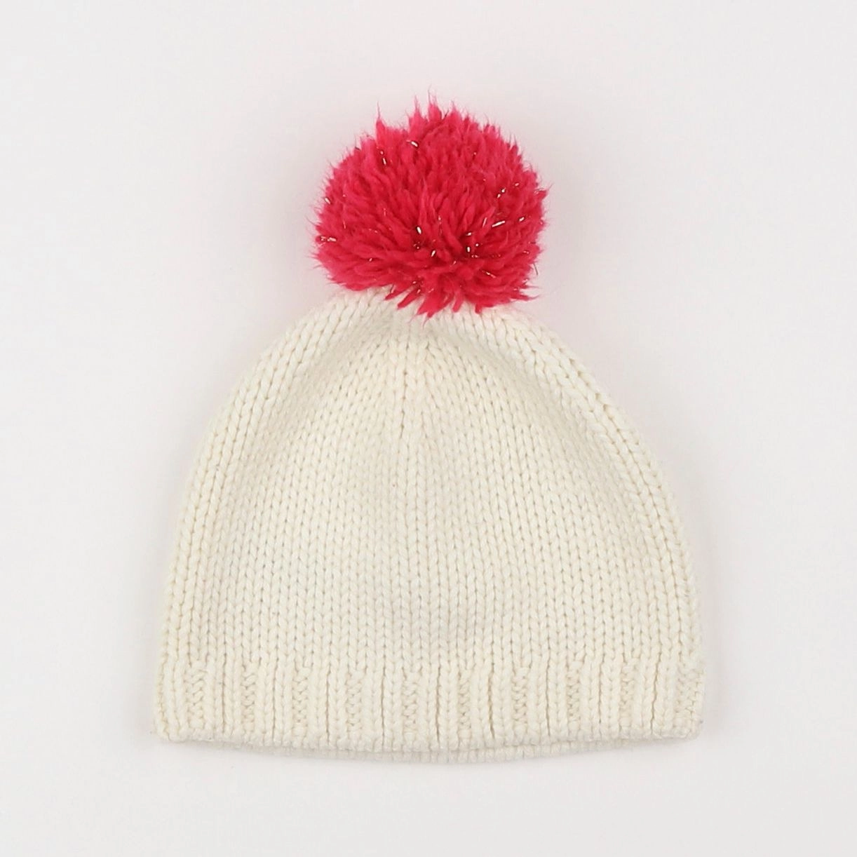 Petit Bateau - bonnet blanc - 2/3 ans