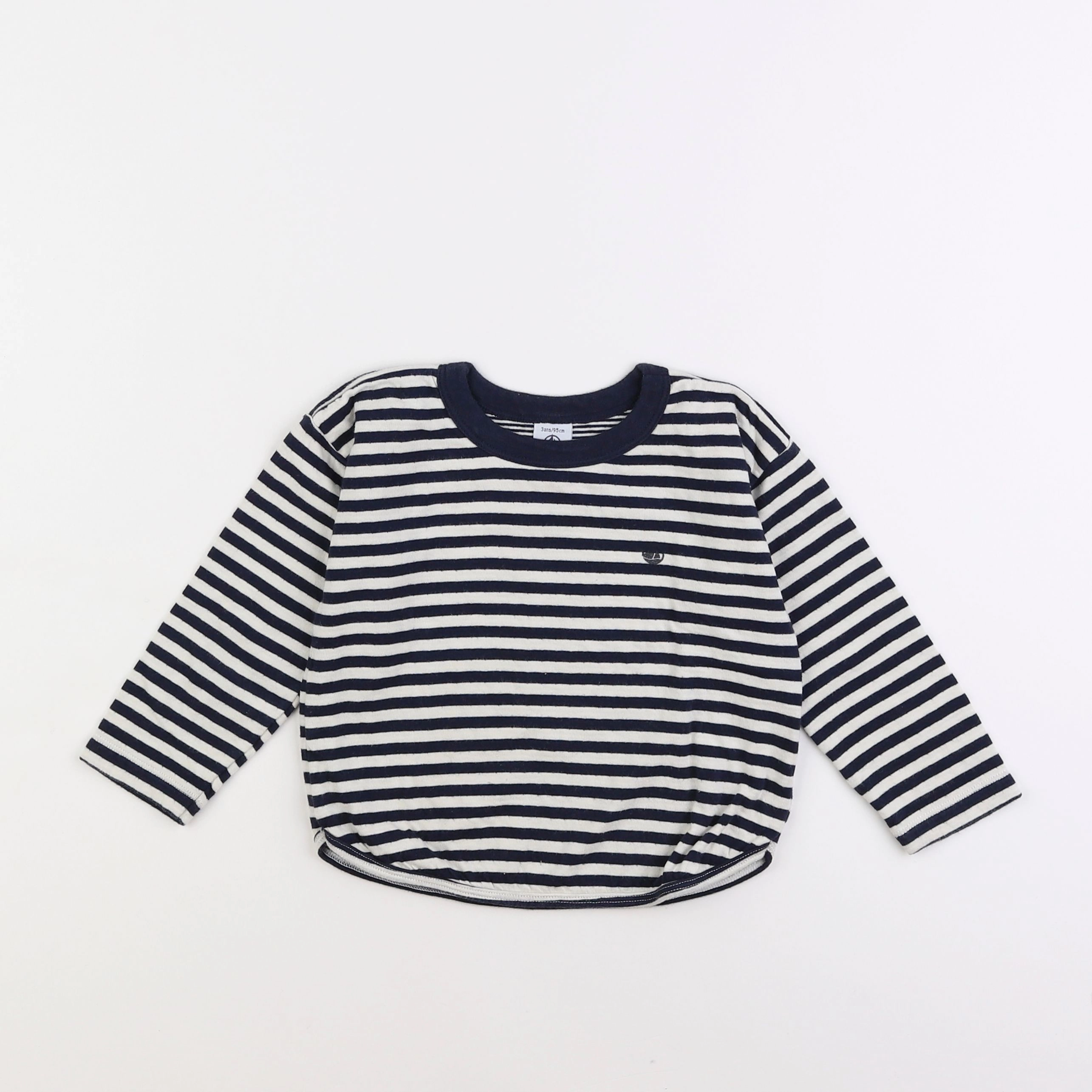 Petit Bateau - sweat bleu - 3 ans