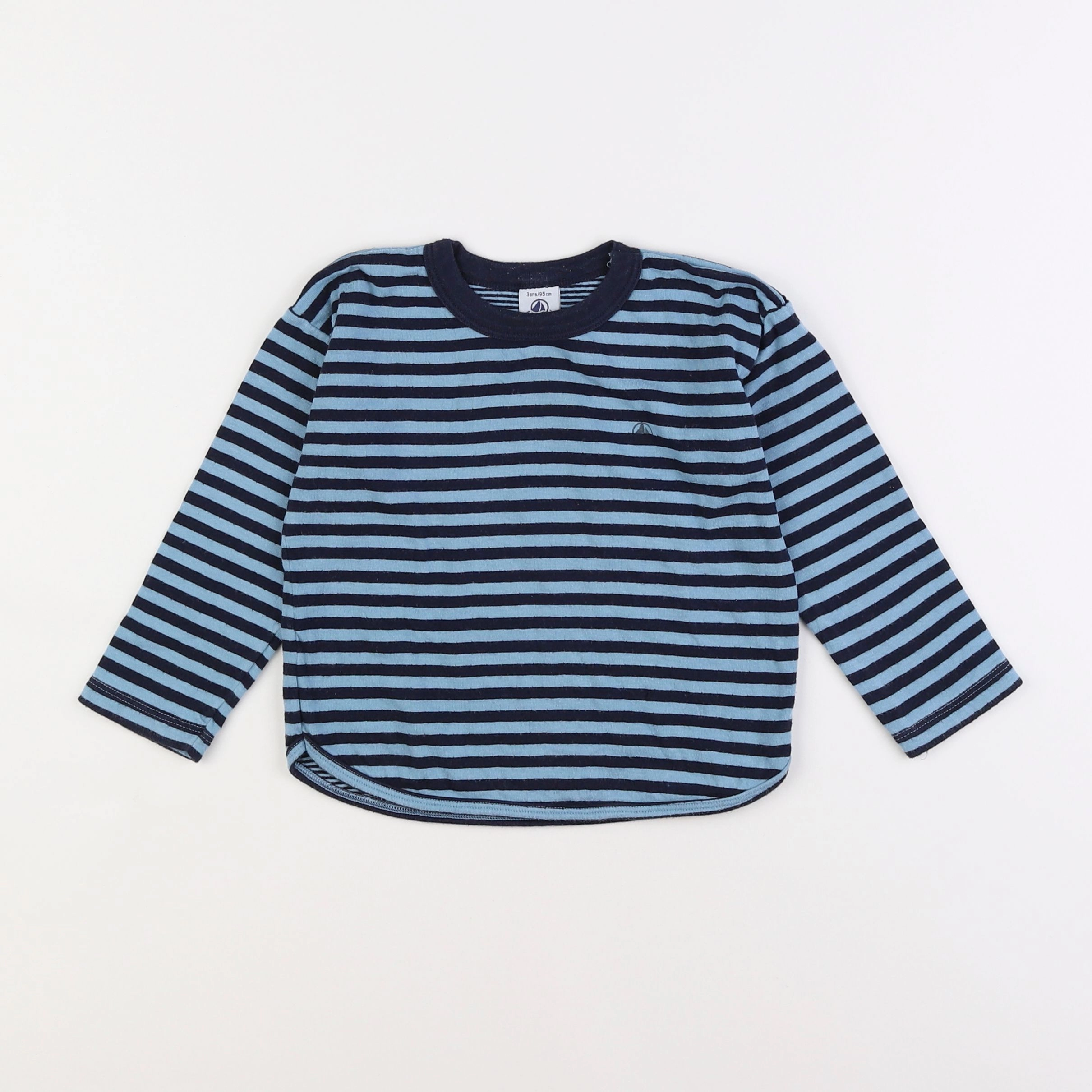 Petit Bateau - sweat bleu - 3 ans