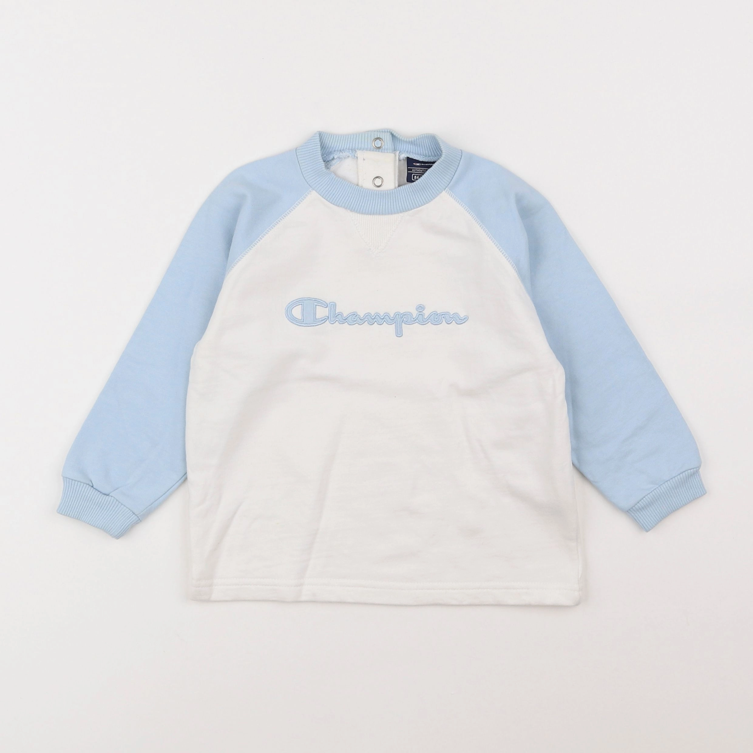 Champion  - sweat blanc, bleu - 18 mois