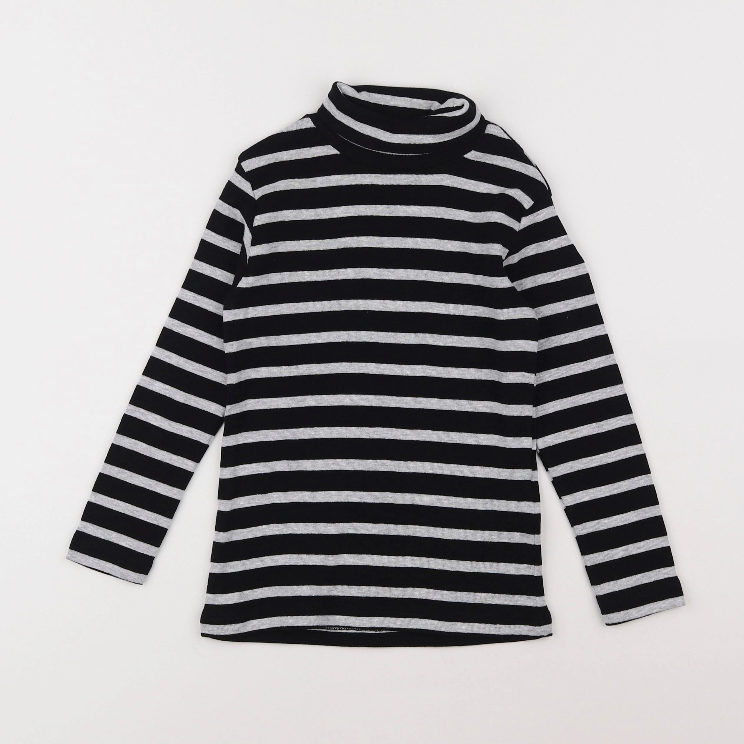 H&M - sous-pull gris, noir - 2/4 ans