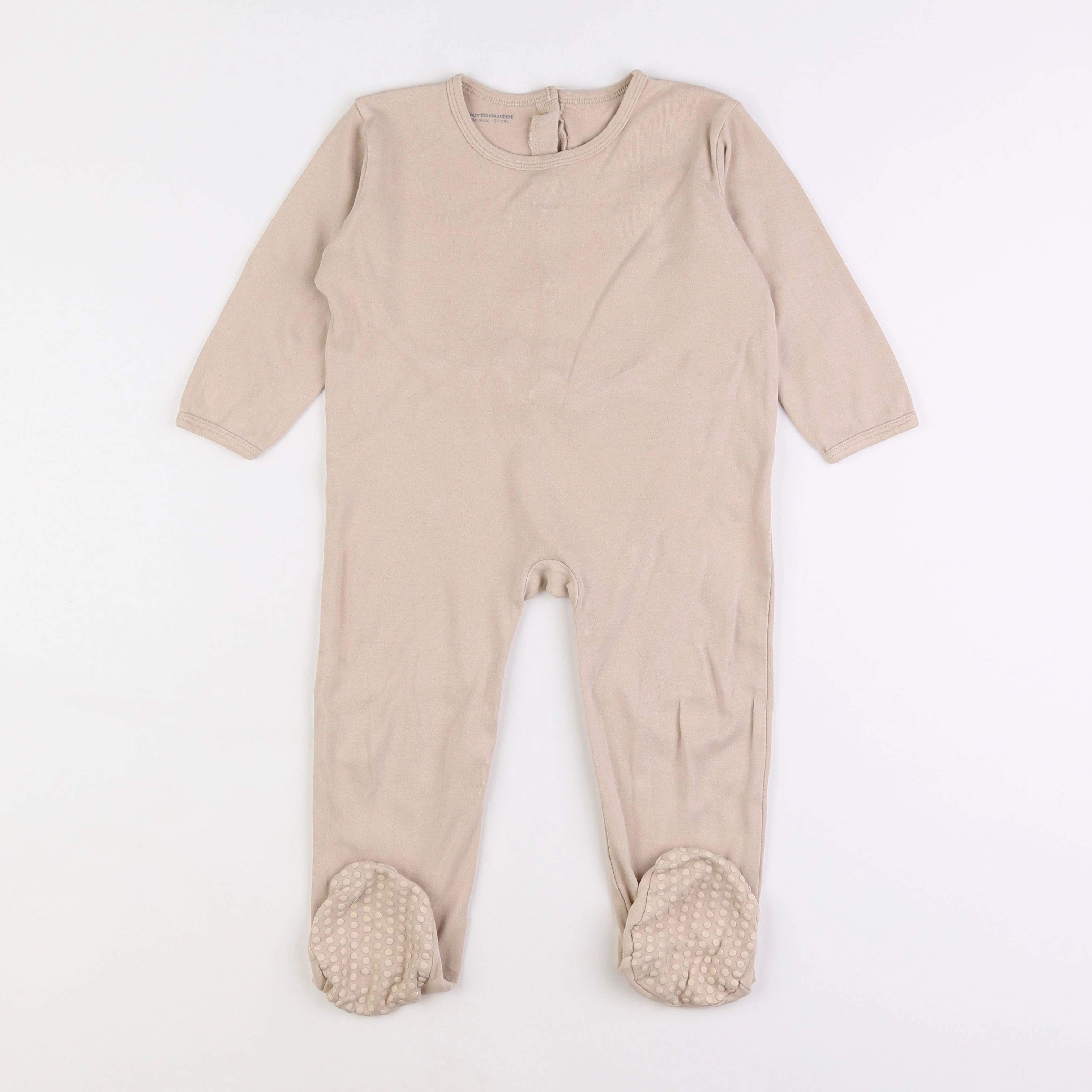 Vertbaudet - pyjama coton beige - 3 ans