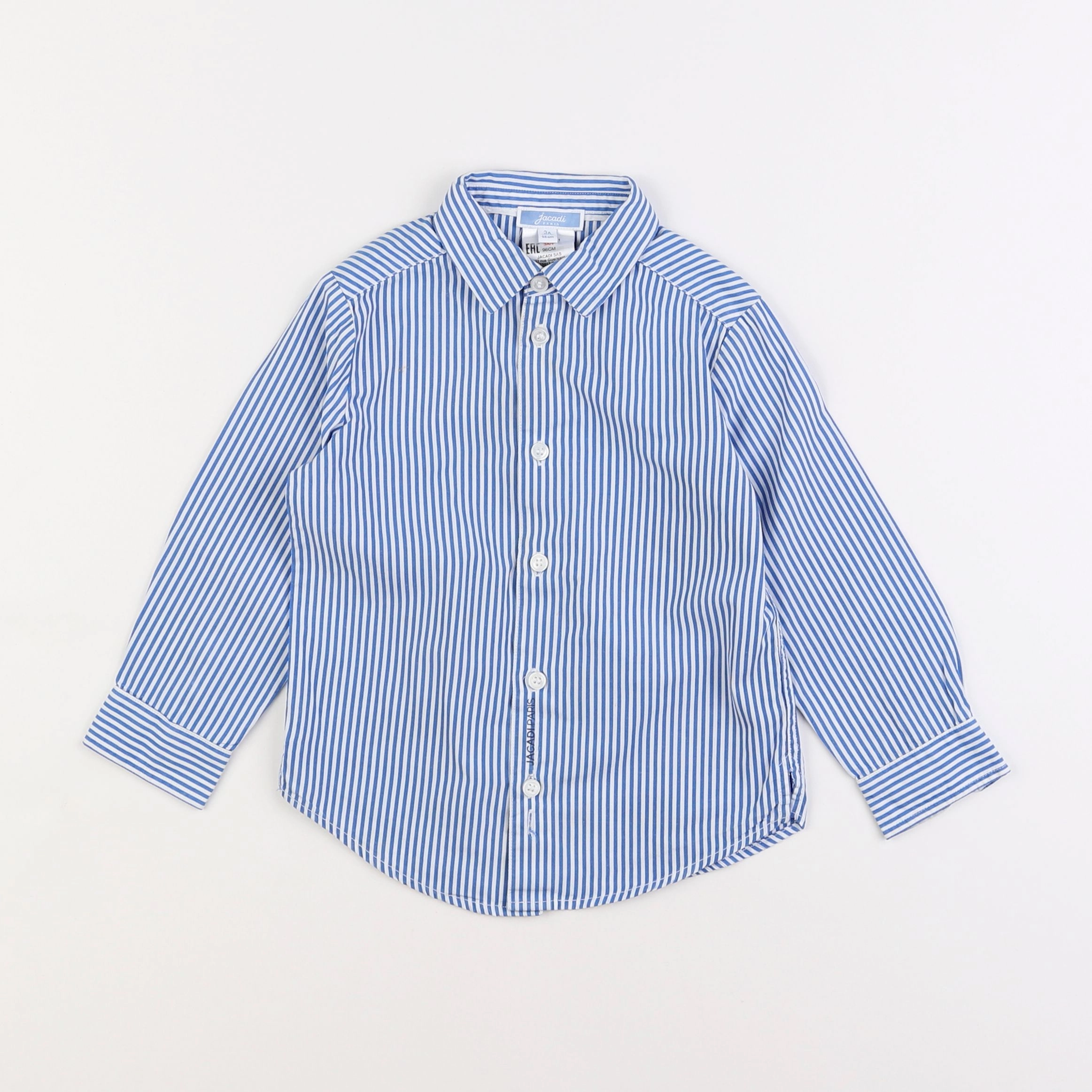 Jacadi - chemise bleu, blanc - 3 ans