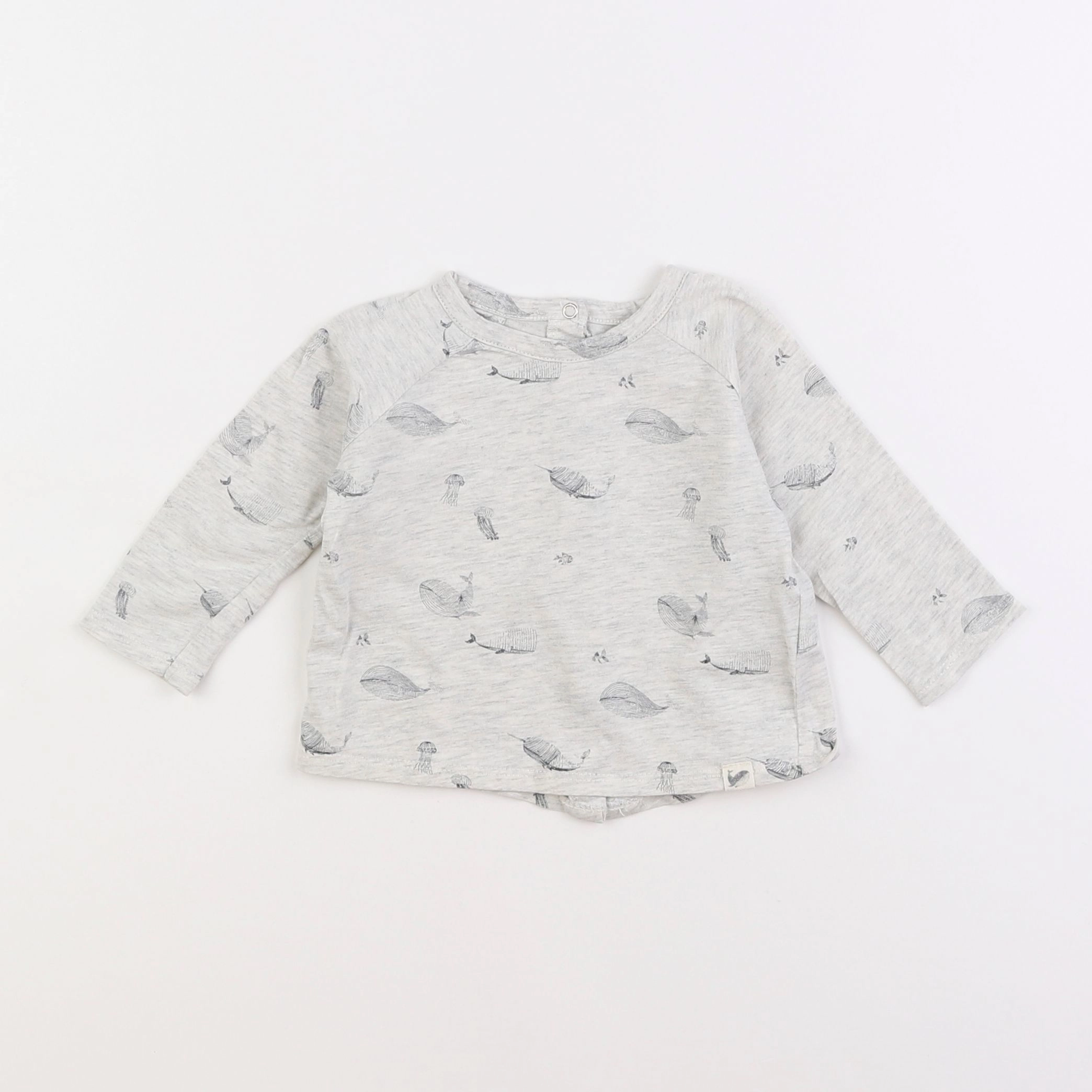 Vertbaudet - tee-shirt gris - 9 mois