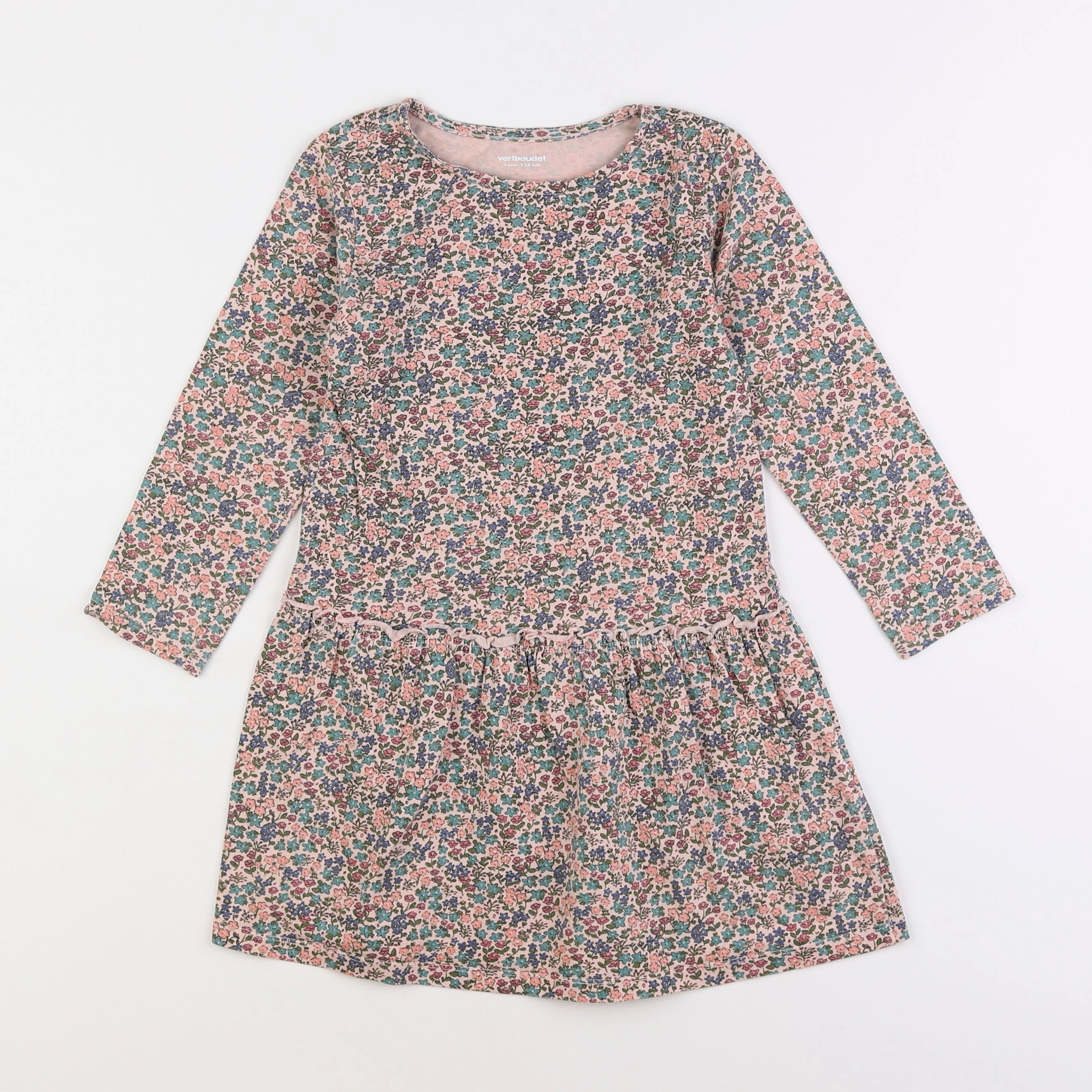 Vertbaudet - robe multicolore - 6 ans