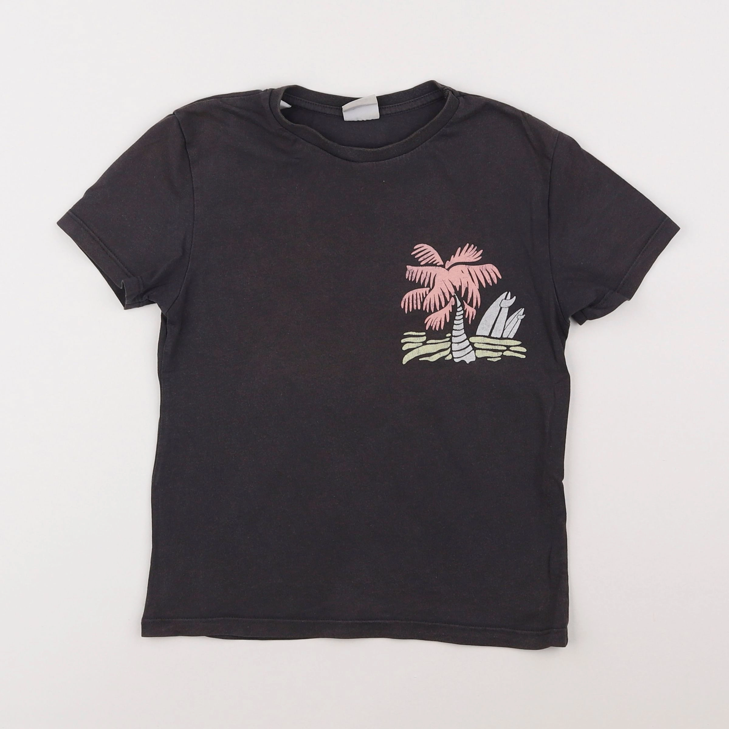 Zara - tee-shirt imprimé au dos gris, rose - 4/5 ans