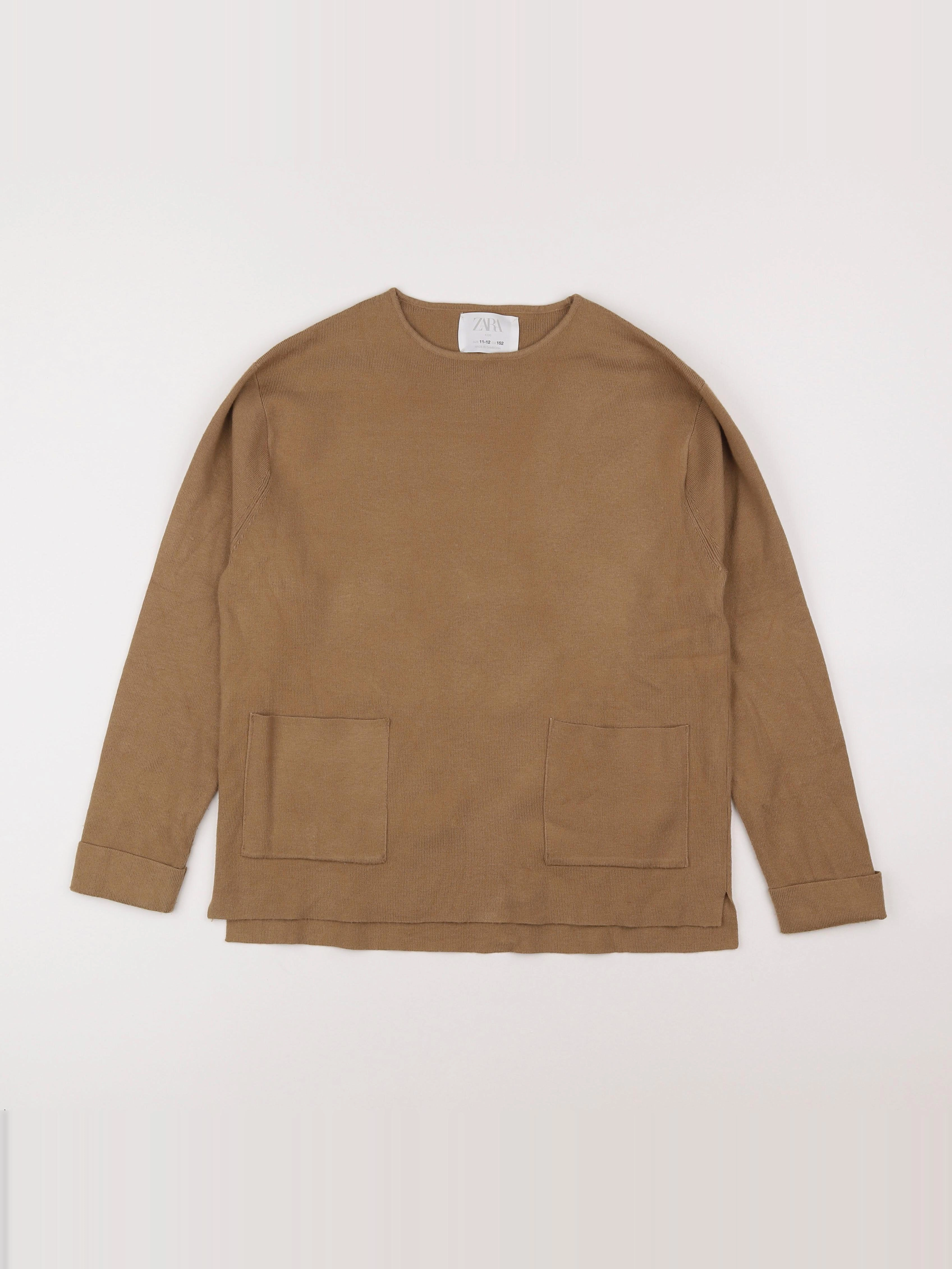 Zara - pull marron - 11/12 ans