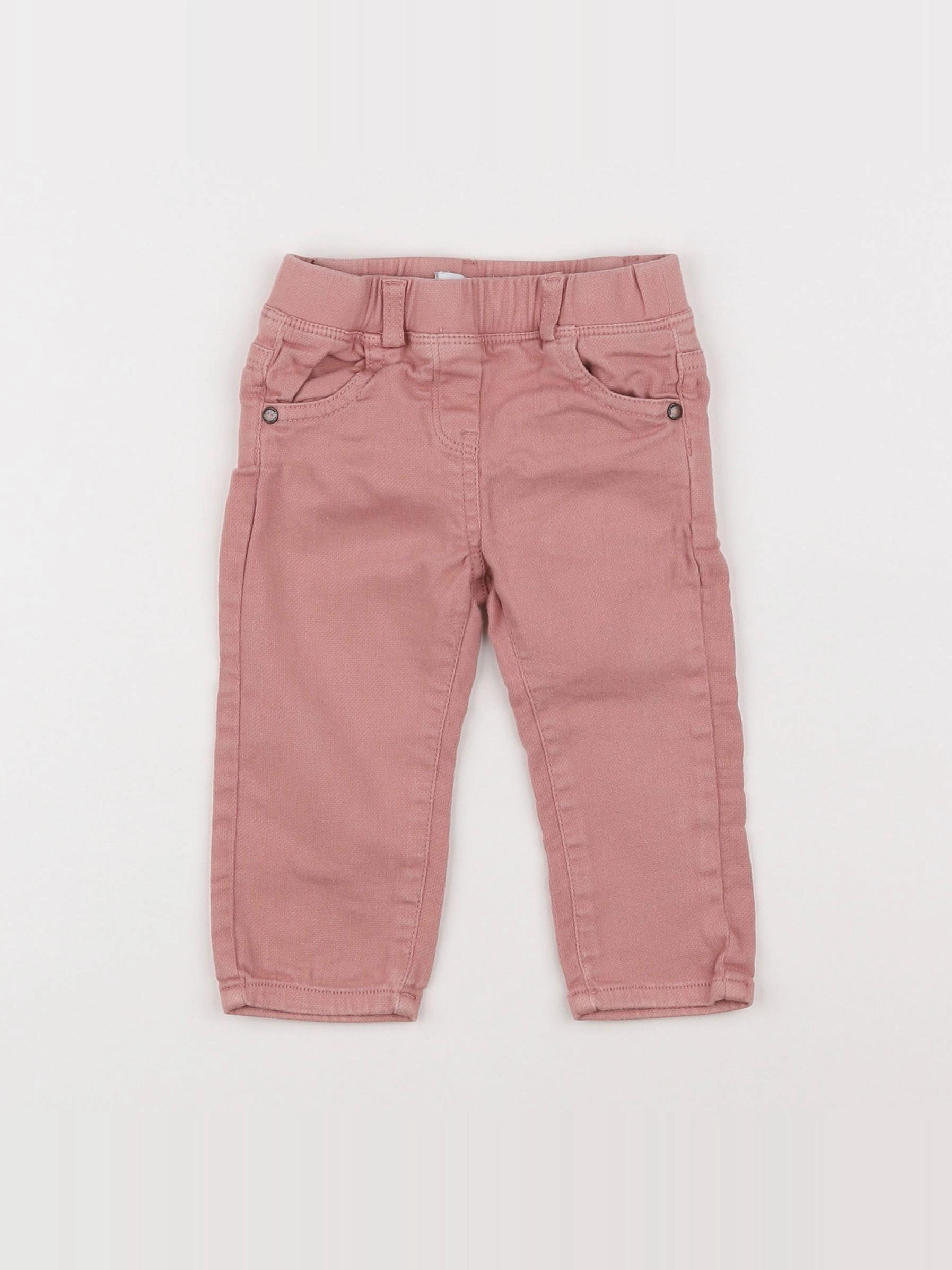 Vertbaudet - pantalon rose - 9 mois