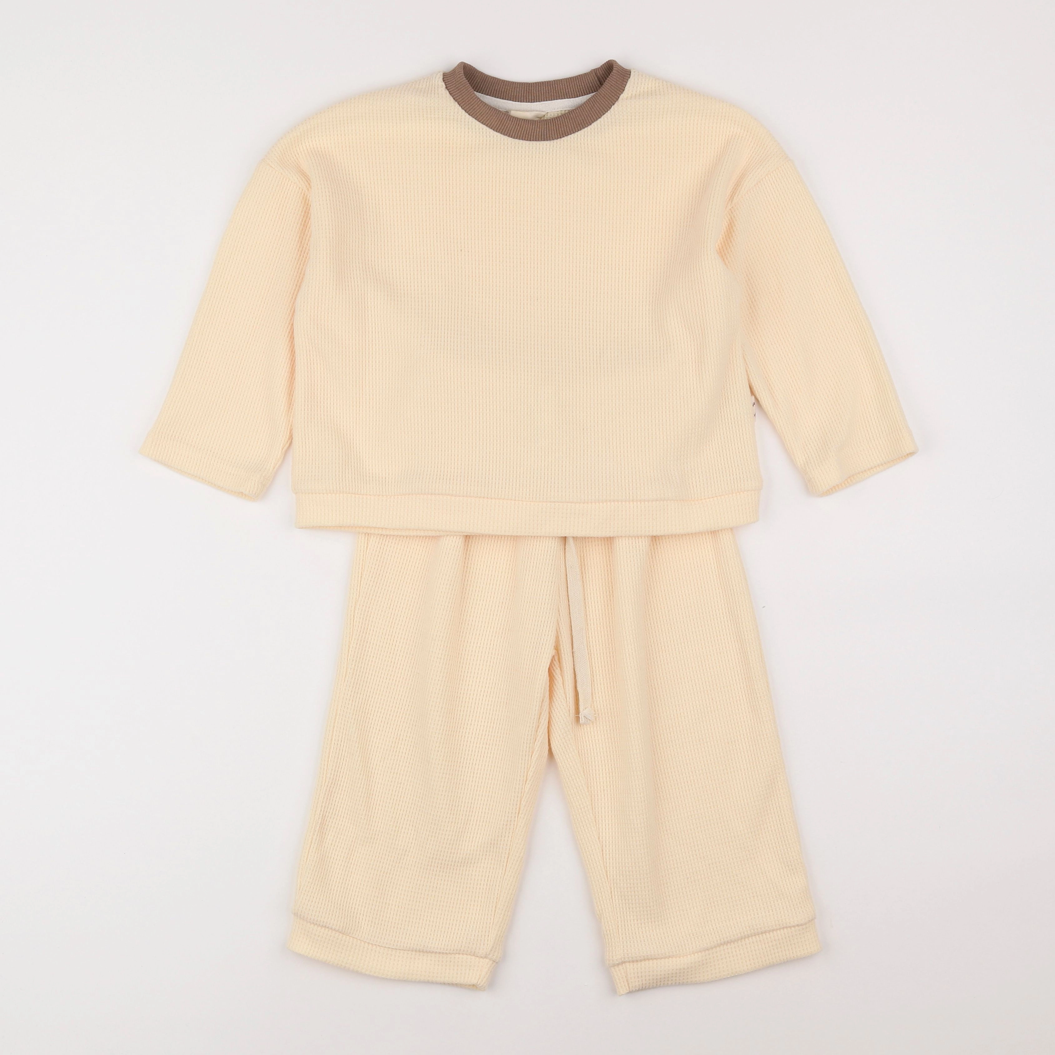 Gamin gamine - ensemble beige - 2 ans