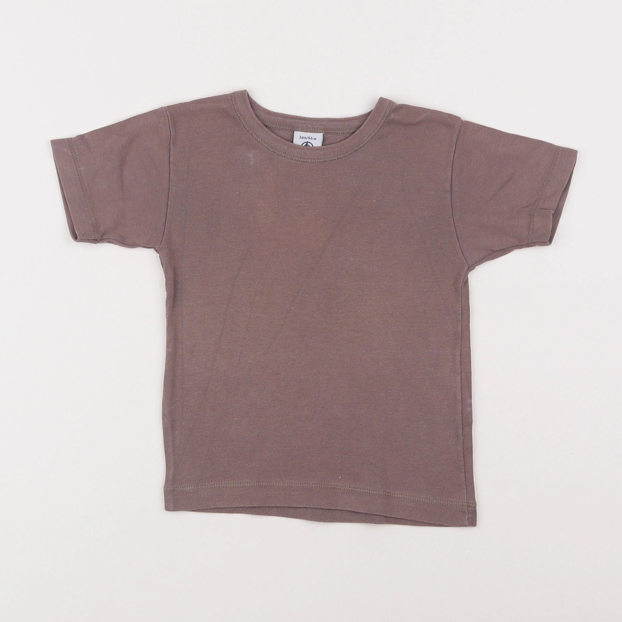 Petit Bateau - tee-shirt marron - 3 ans