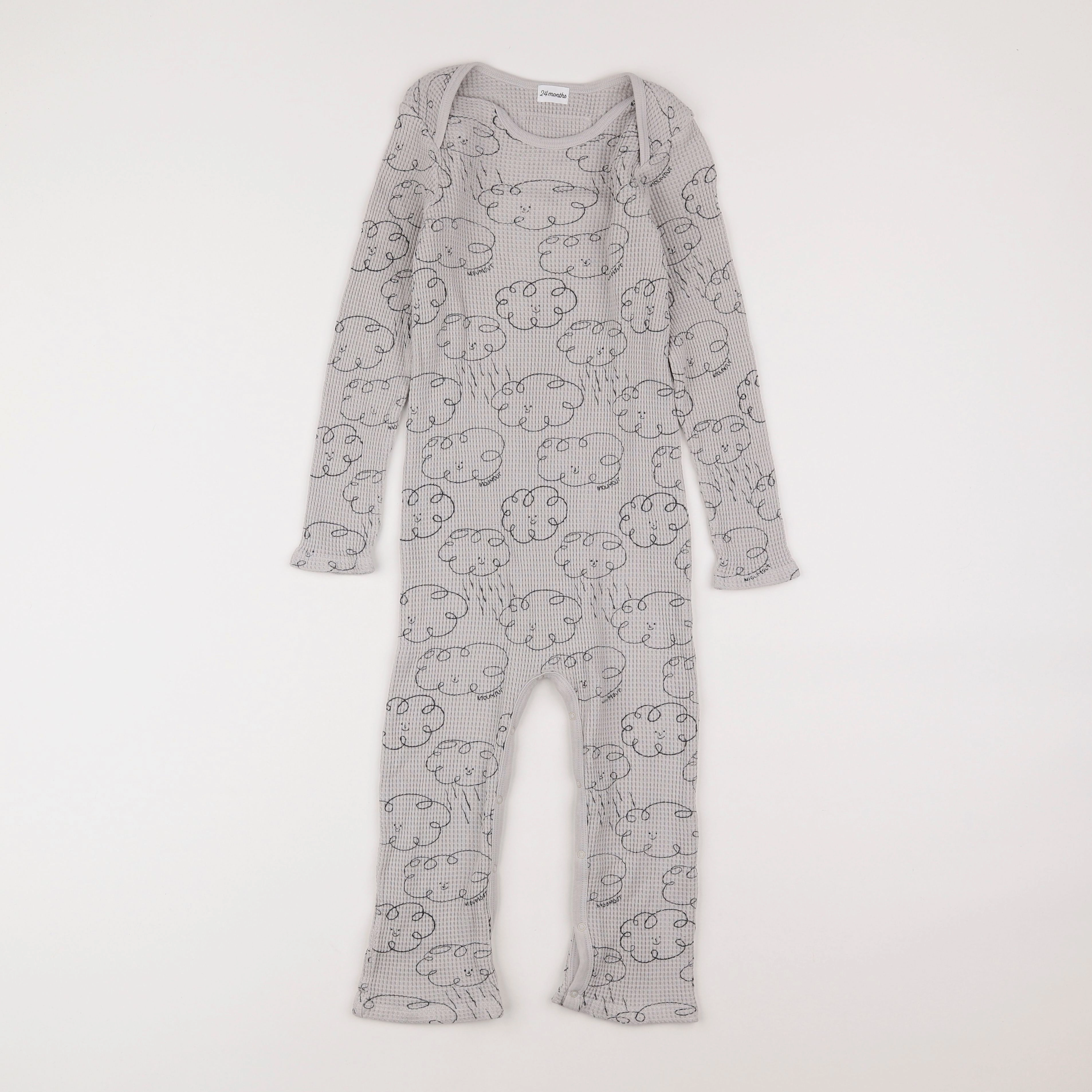 Moumout' - pyjama coton gris - 2 ans