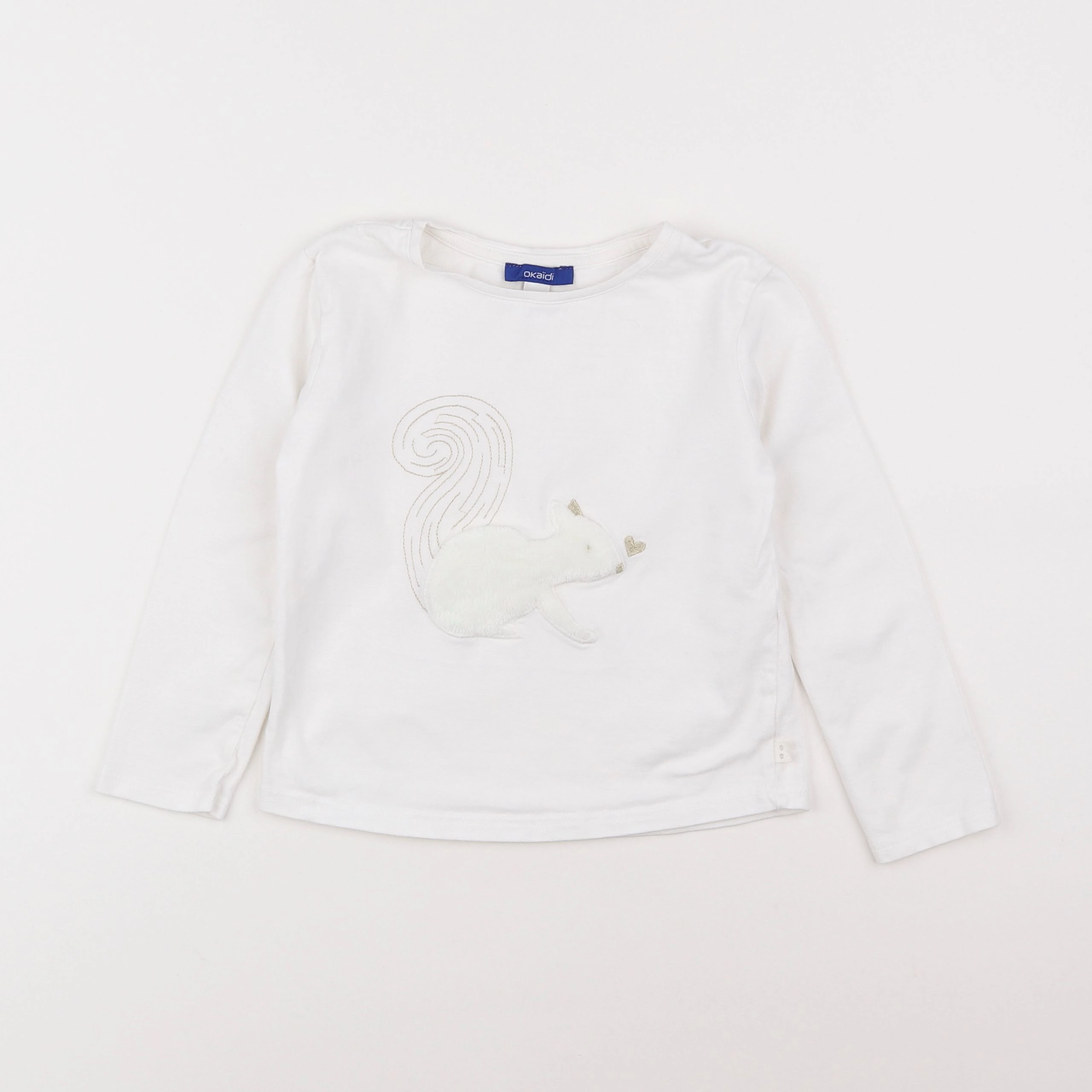 Okaidi - tee-shirt blanc - 5 ans