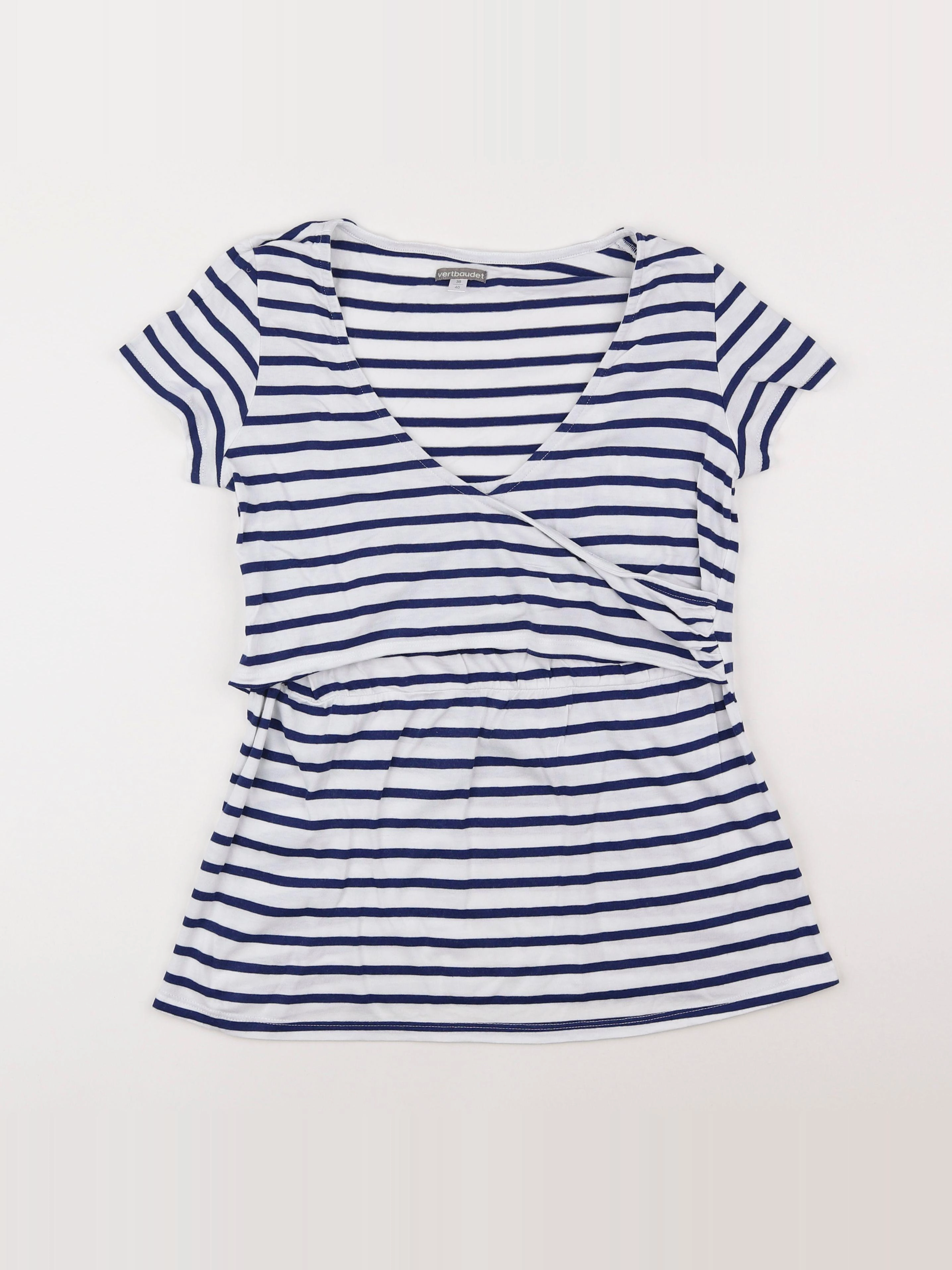 Vertbaudet - tee-shirt grossesse bleu - 38 à 40