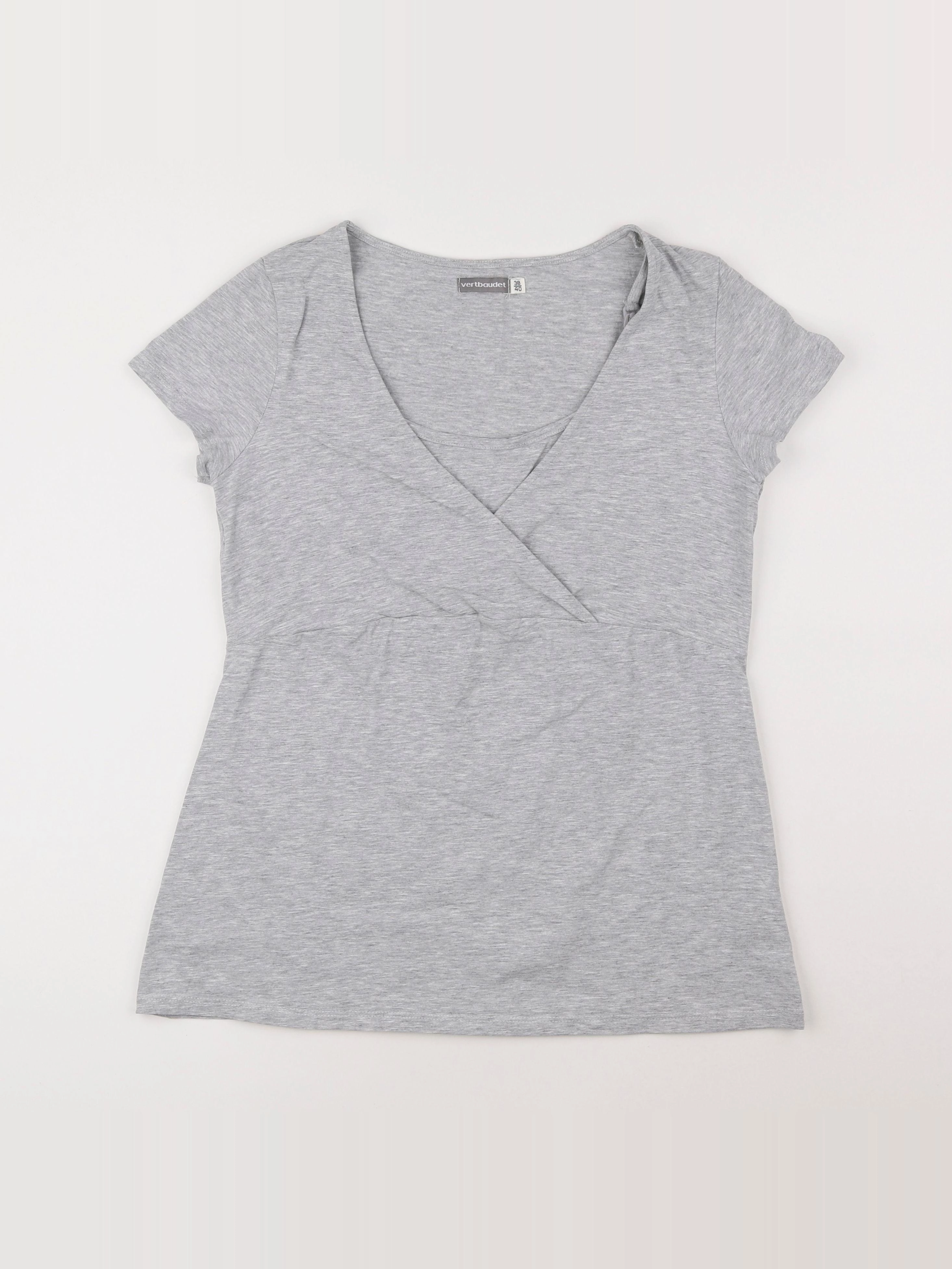 Vertbaudet - tee-shirt grossesse gris - 38 à 40