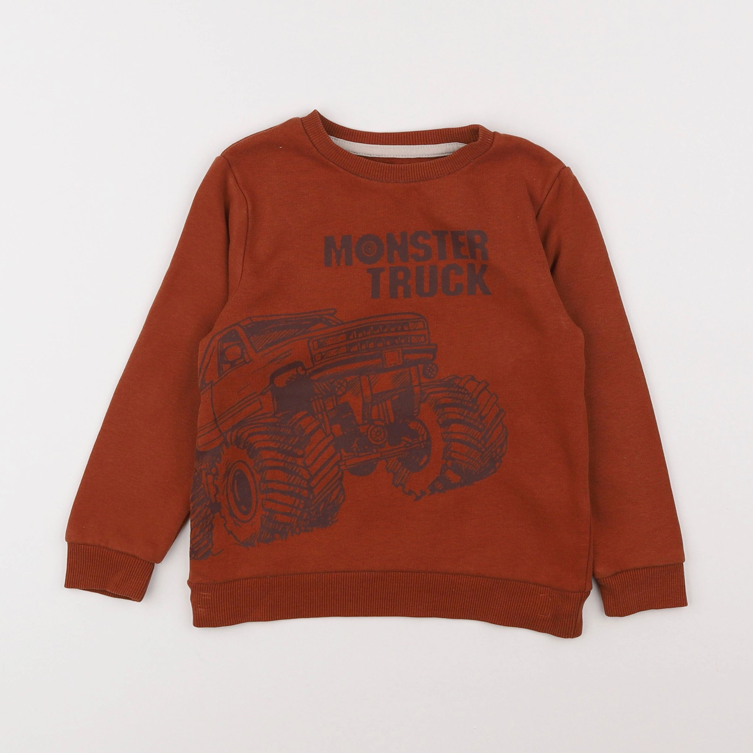 Vertbaudet - sweat marron - 5 ans