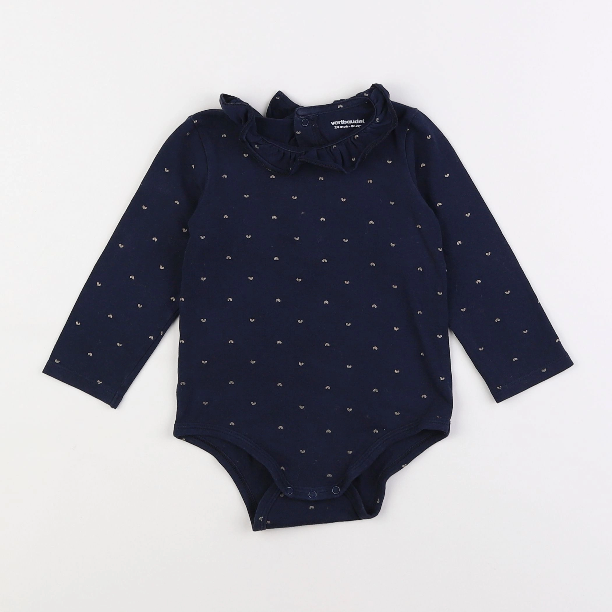 Vertbaudet - body à col bleu - 2 ans