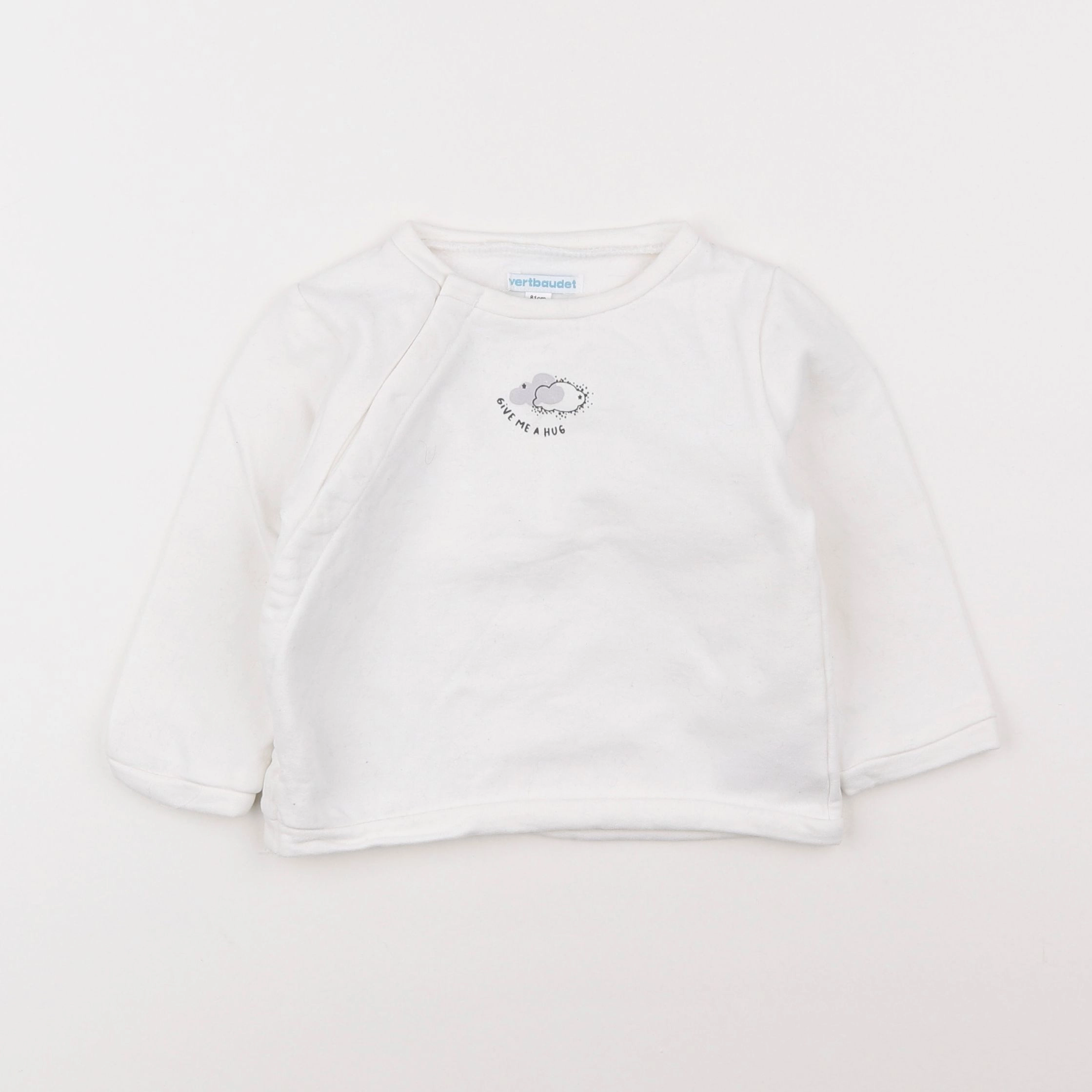 Vertbaudet - sweat blanc - 18 mois