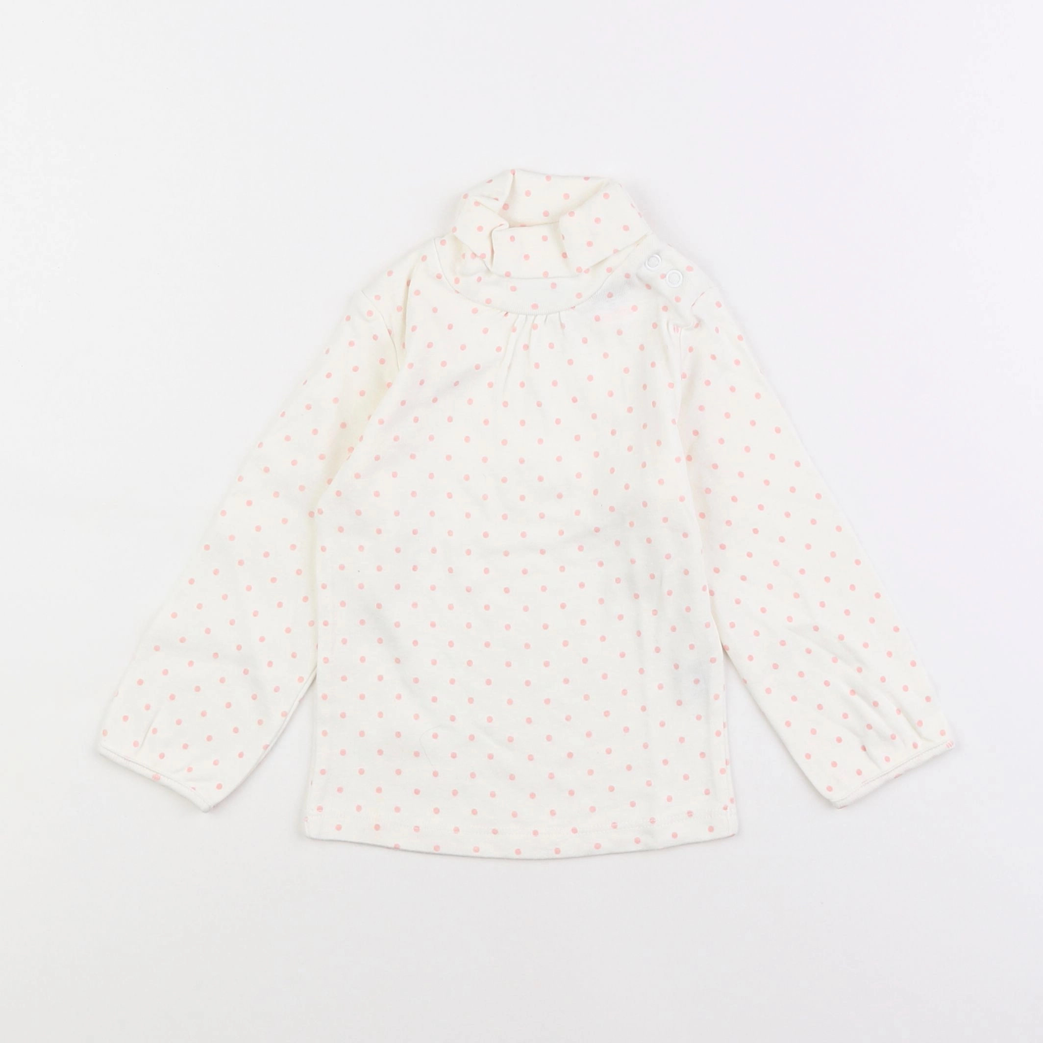 La Redoute - sous-pull blanc, rose - 18 mois