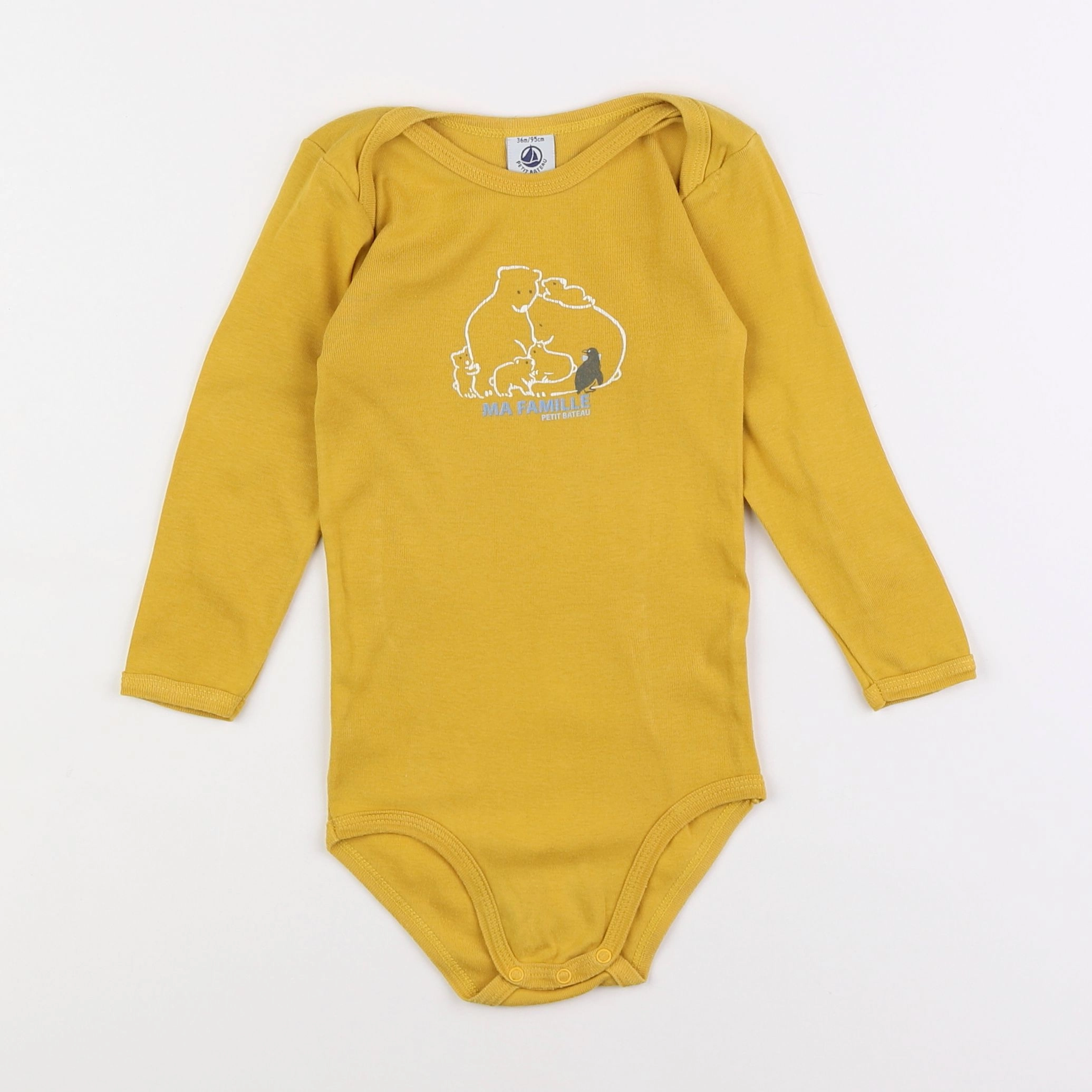 Petit Bateau - body jaune - 3 ans