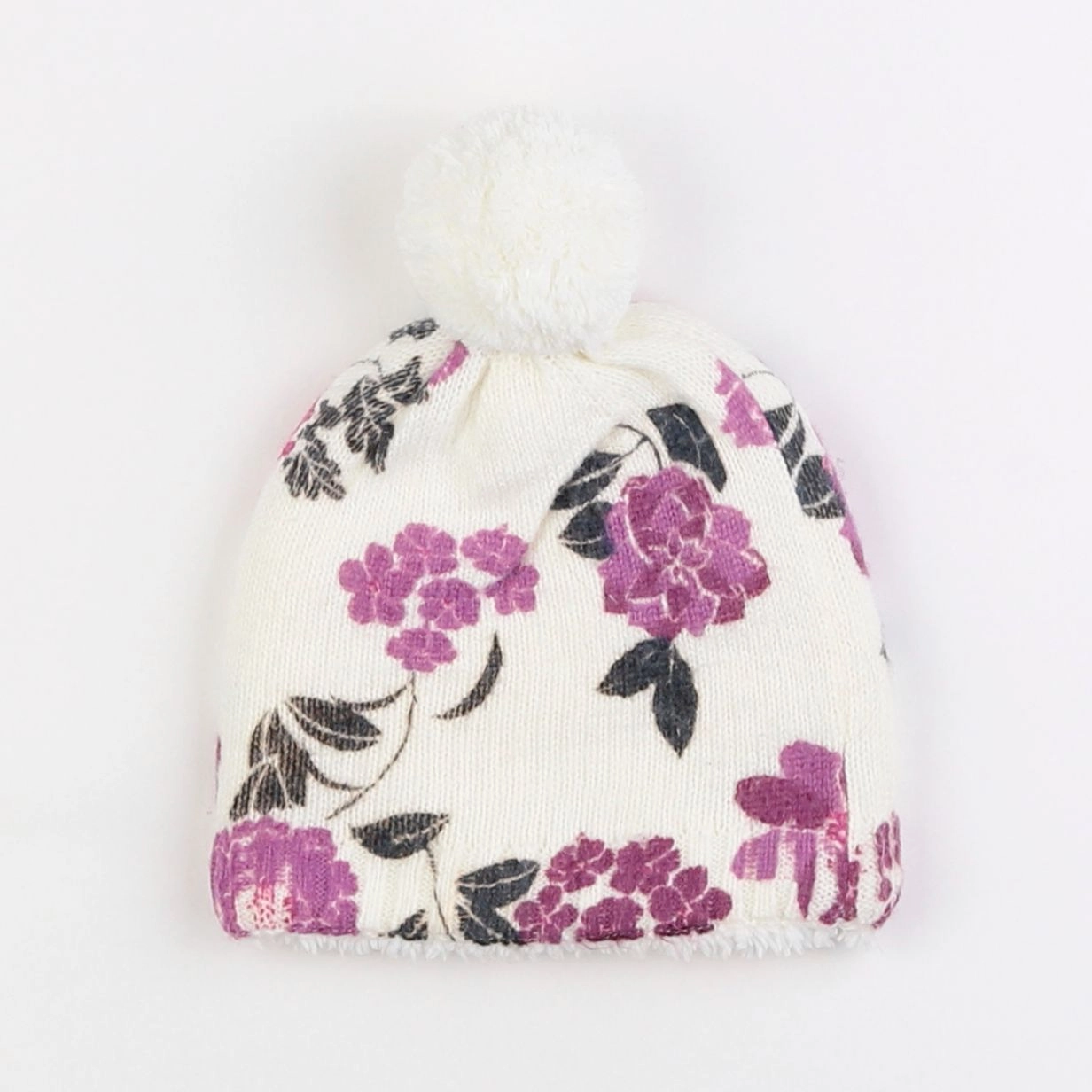 Vertbaudet - bonnet violet - 2/3 ans