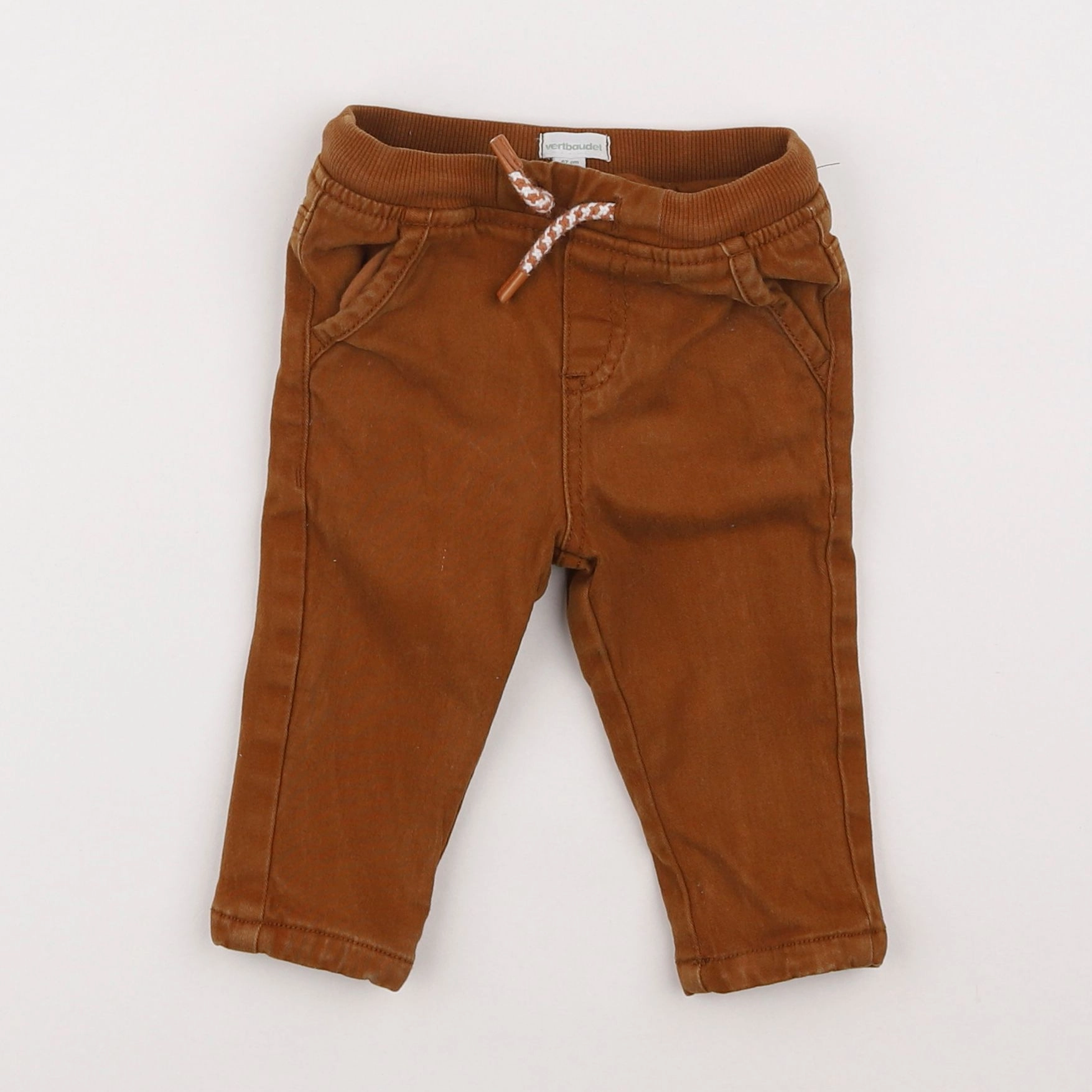 Vertbaudet - pantalon marron - 6 mois