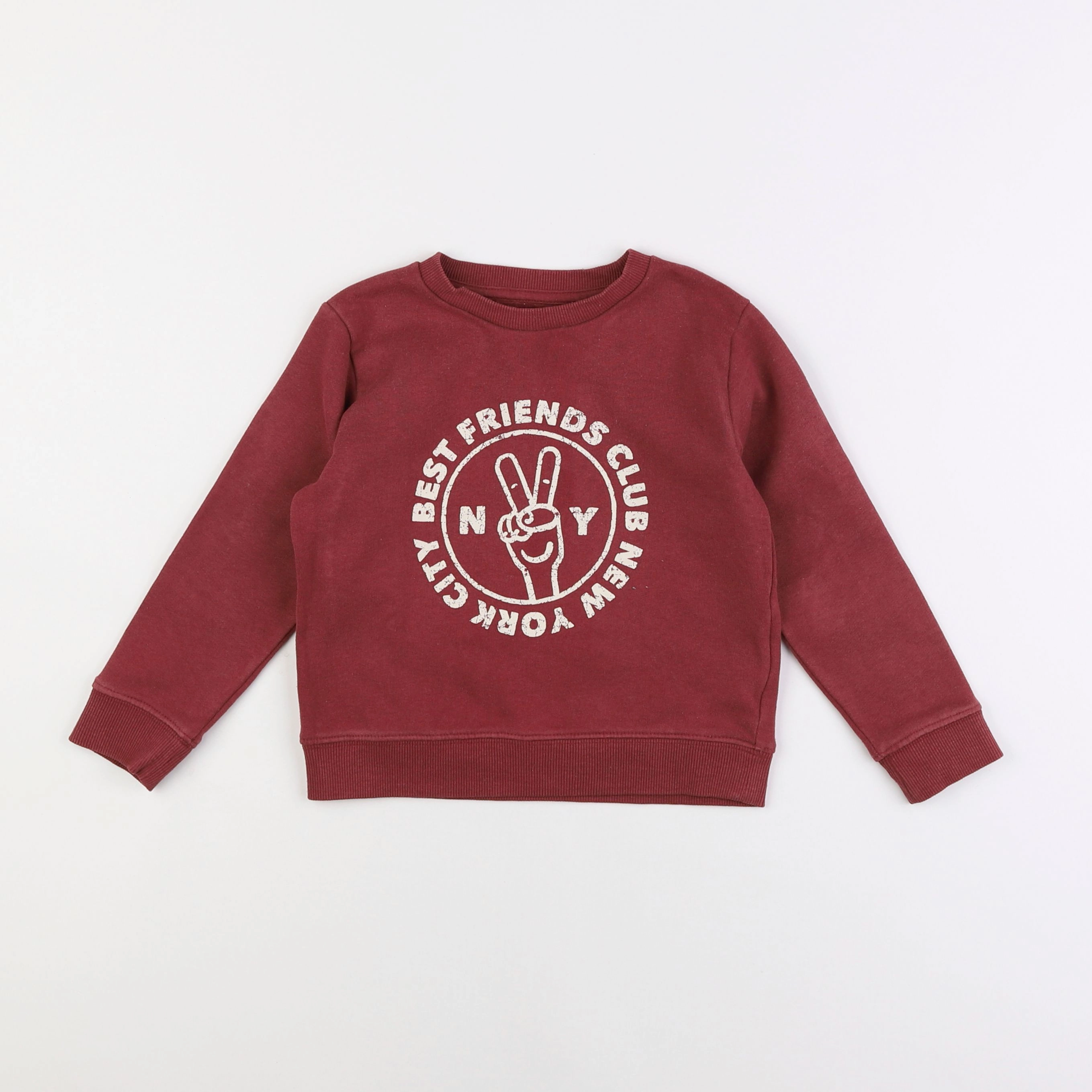 Vertbaudet - sweat rouge - 4 ans