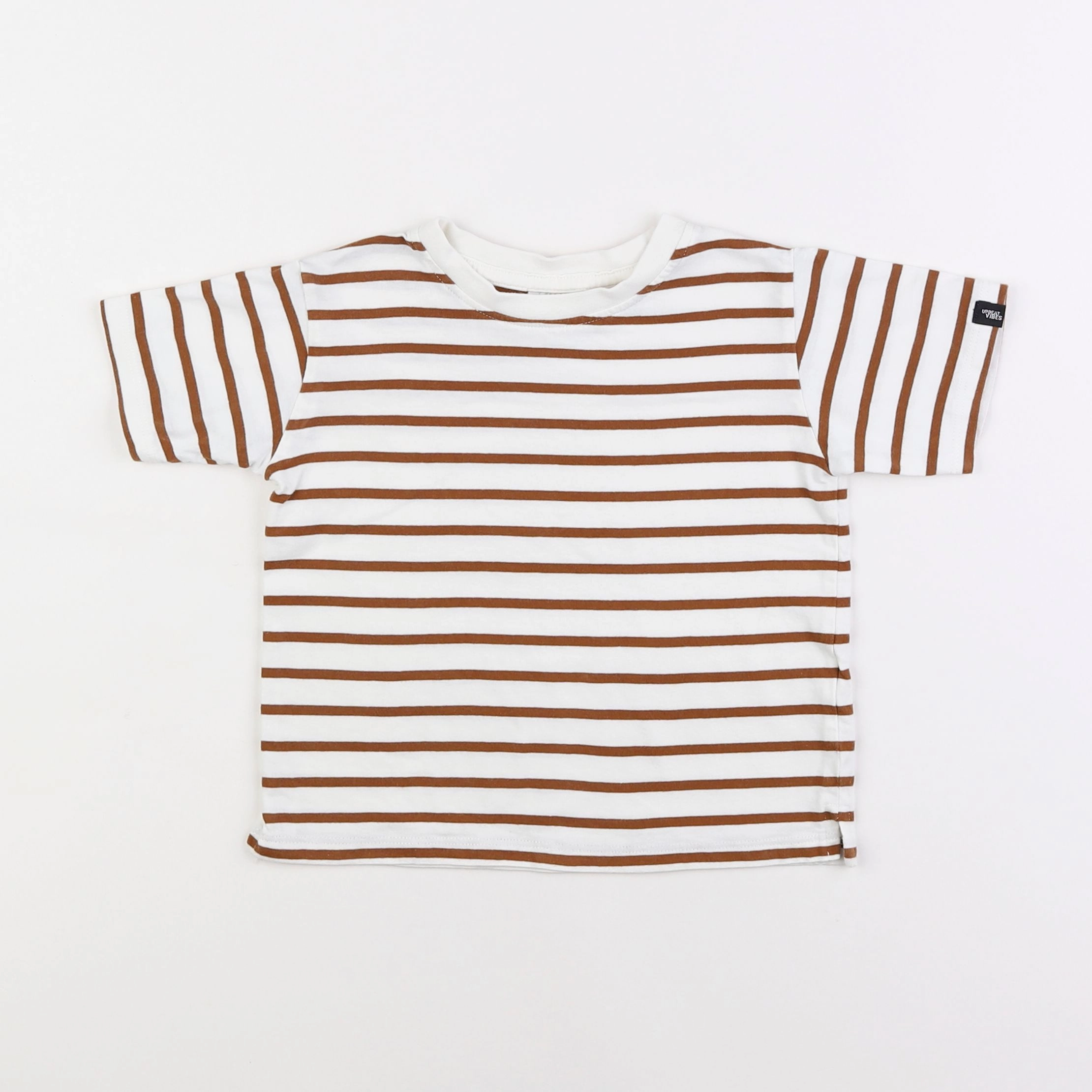 Zara - tee-shirt beige, marron - 5/6 ans