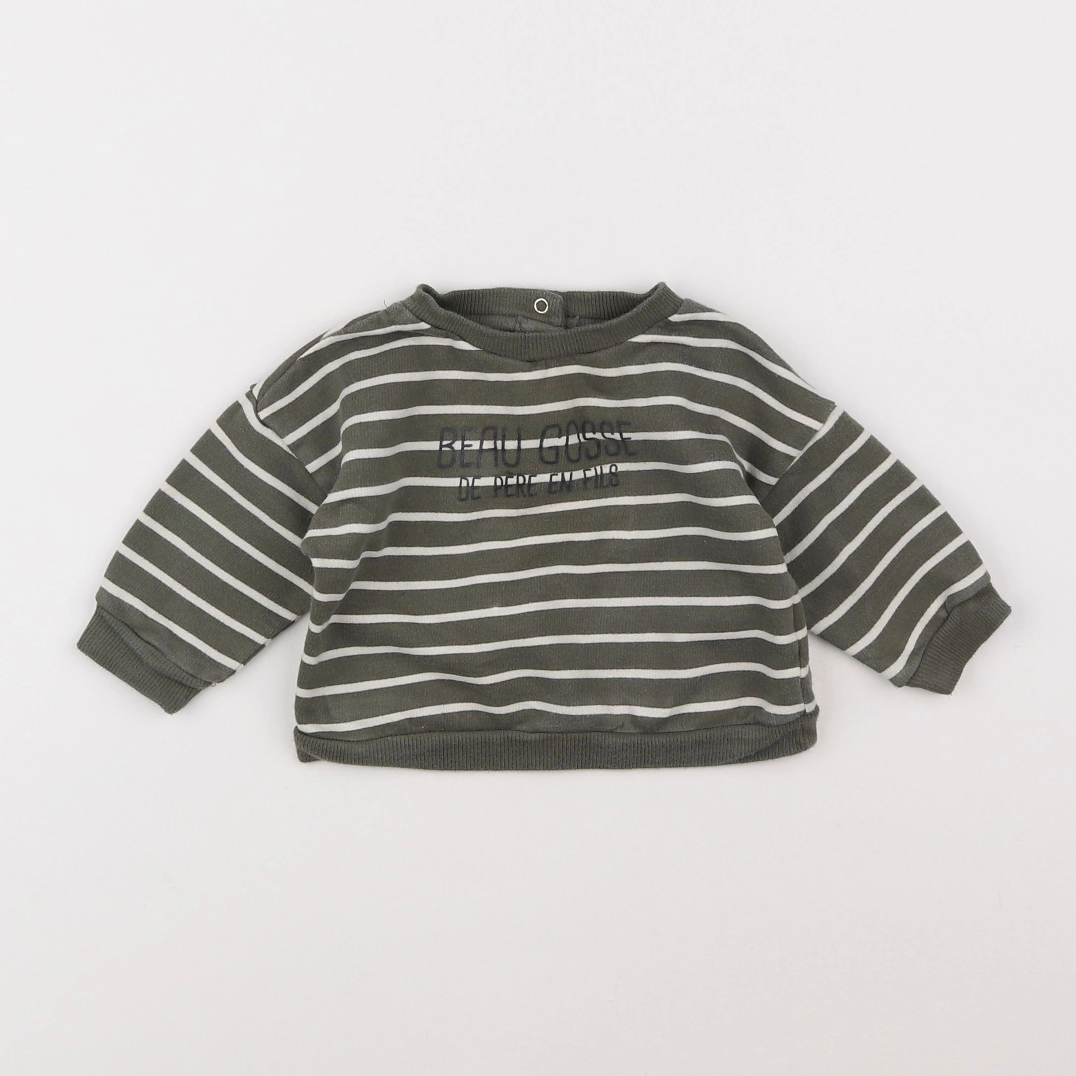 Vertbaudet - sweat vert - 6 mois