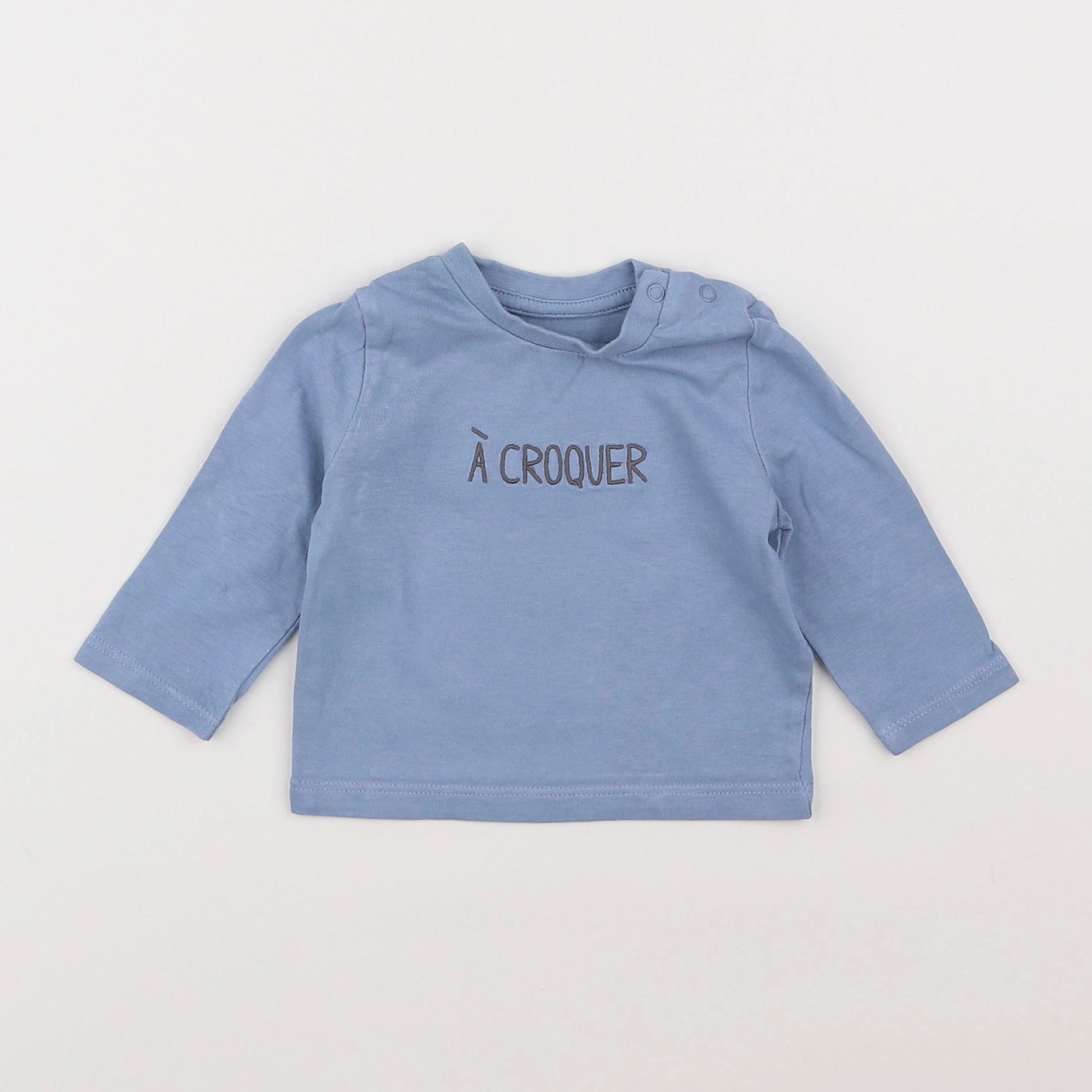 Vertbaudet - tee-shirt bleu - 3 mois