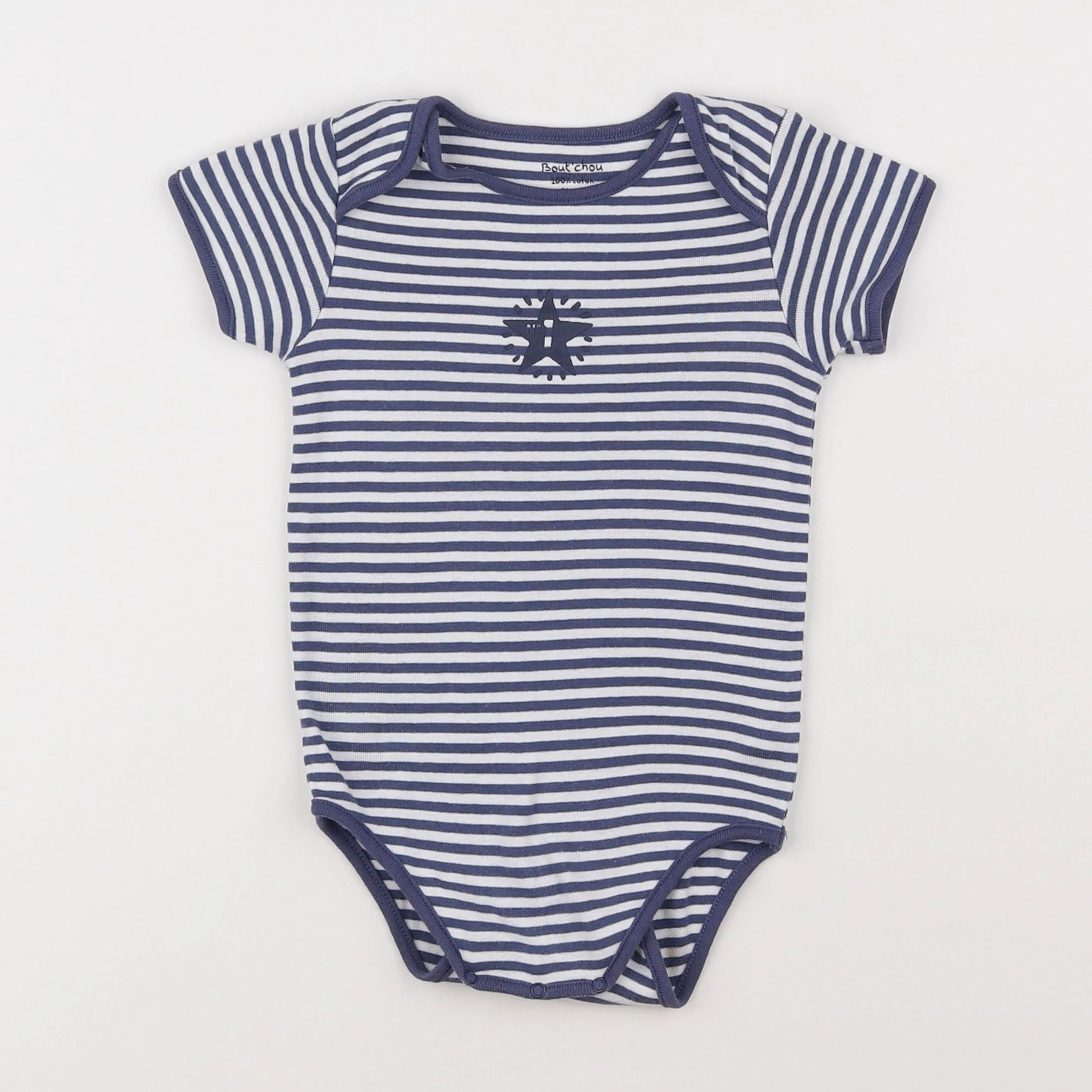 Boutchou - body blanc, bleu - 3 ans