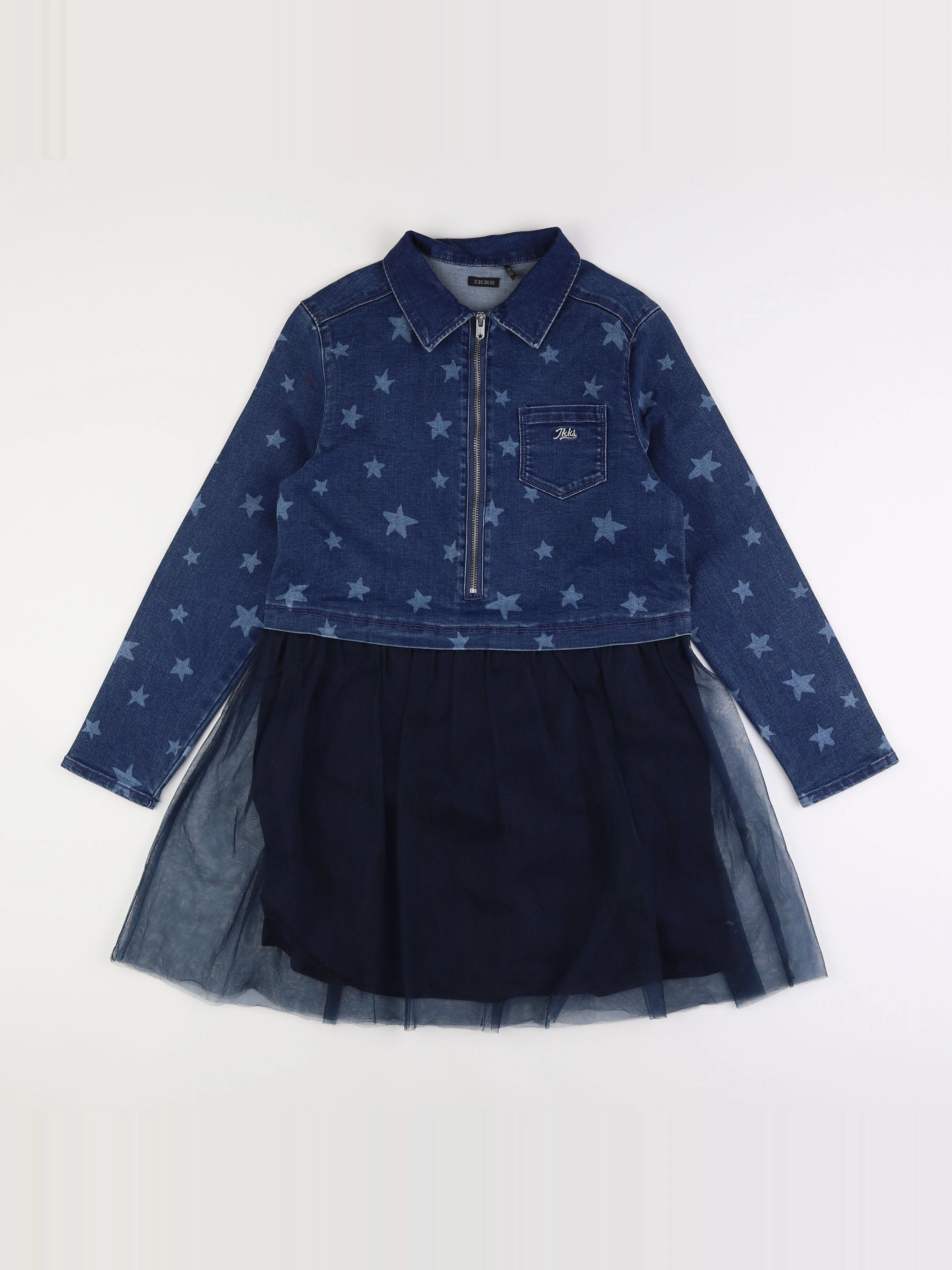 IKKS - robe imprimé au dos bleu - 12 ans