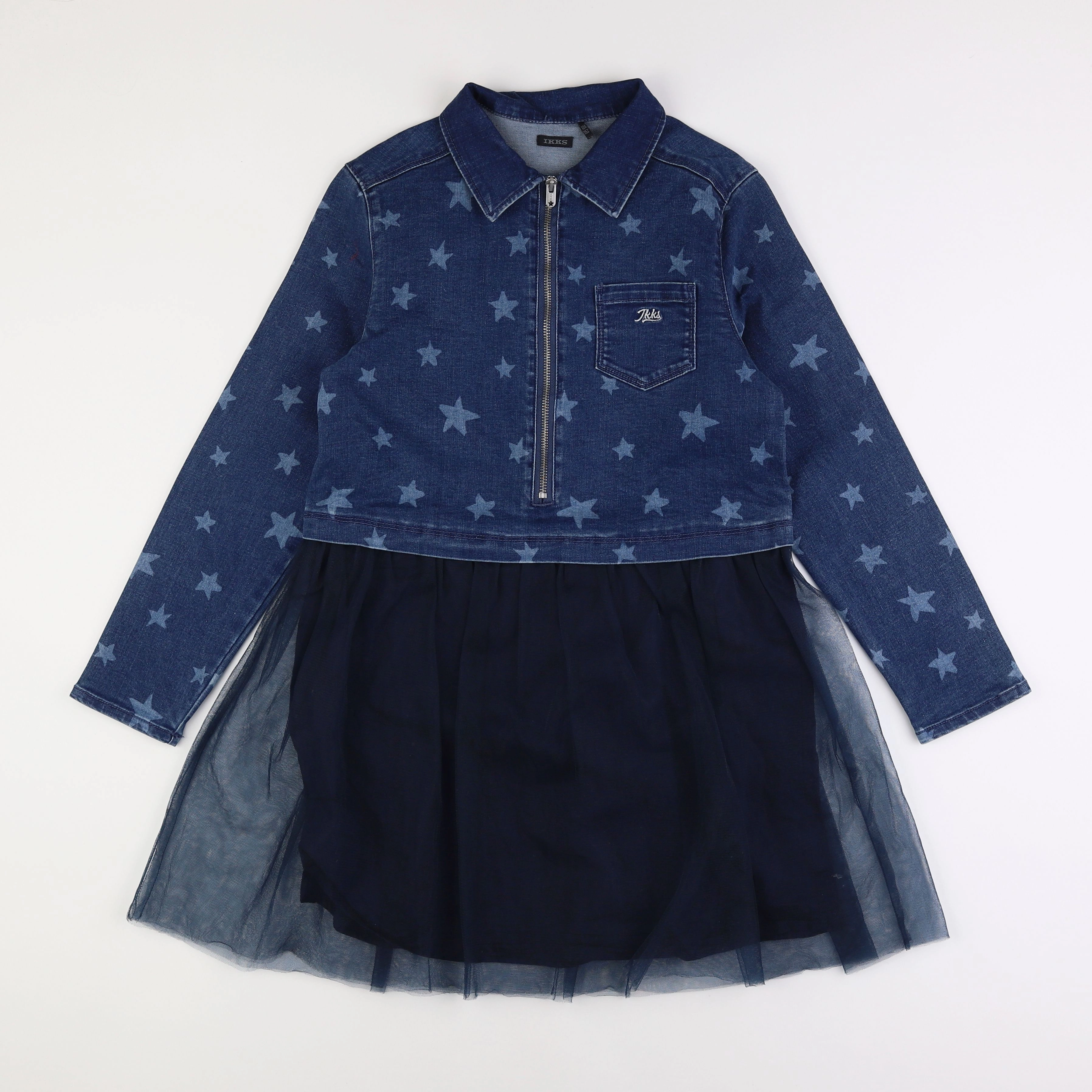 IKKS - robe imprimé au dos bleu - 12 ans