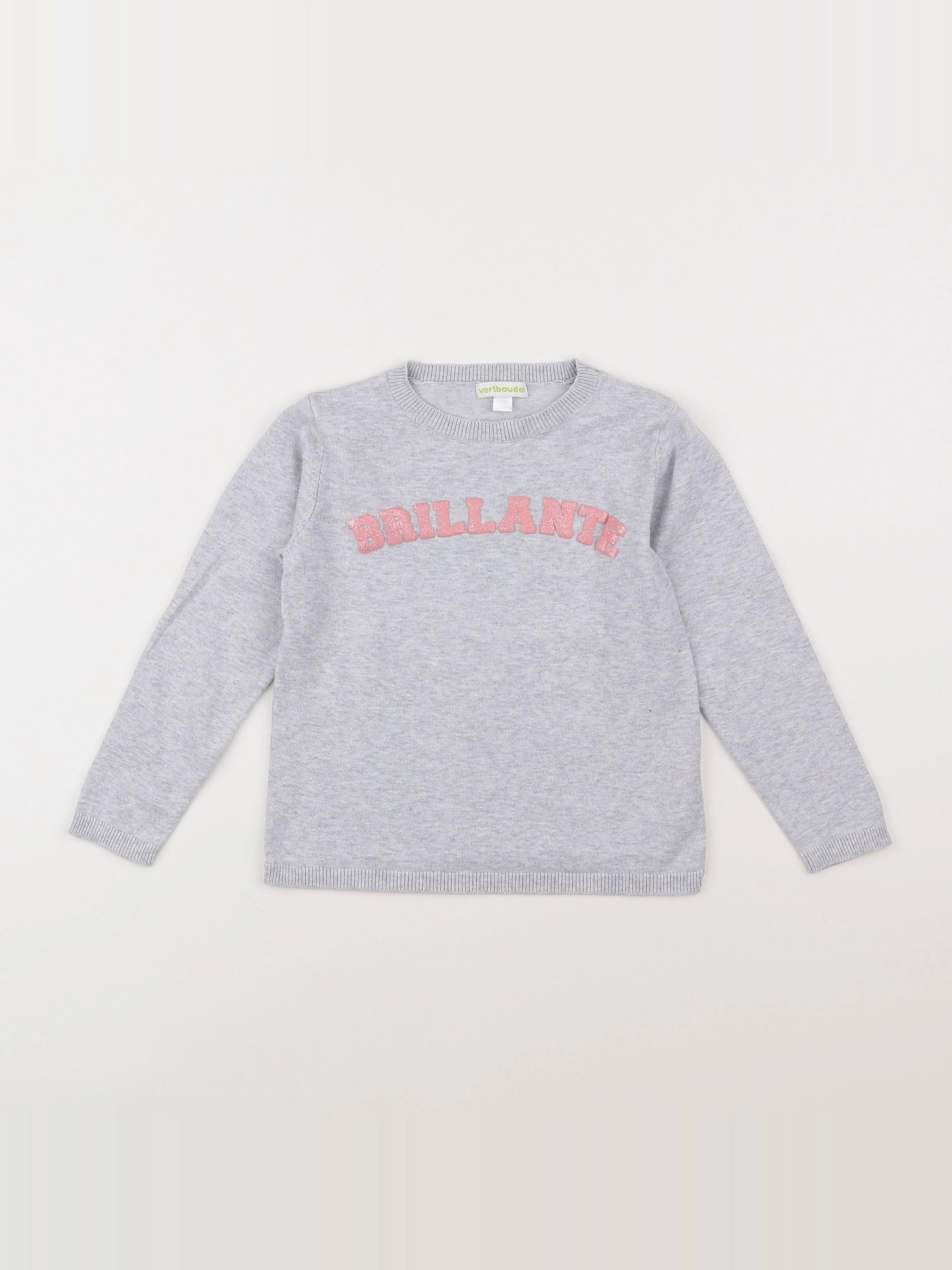 Vertbaudet - pull gris - 5 ans