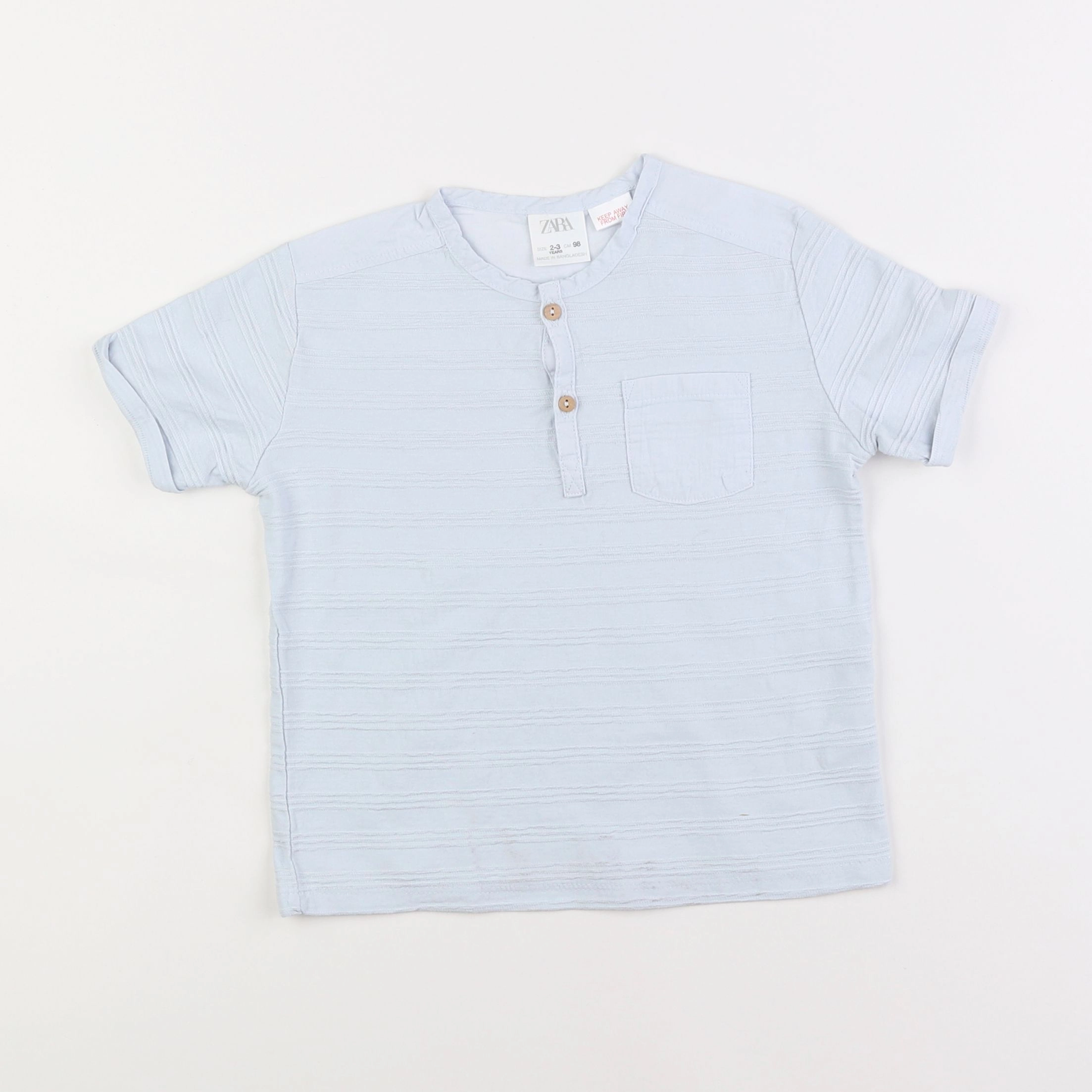 Zara - tee-shirt bleu - 2/3 ans