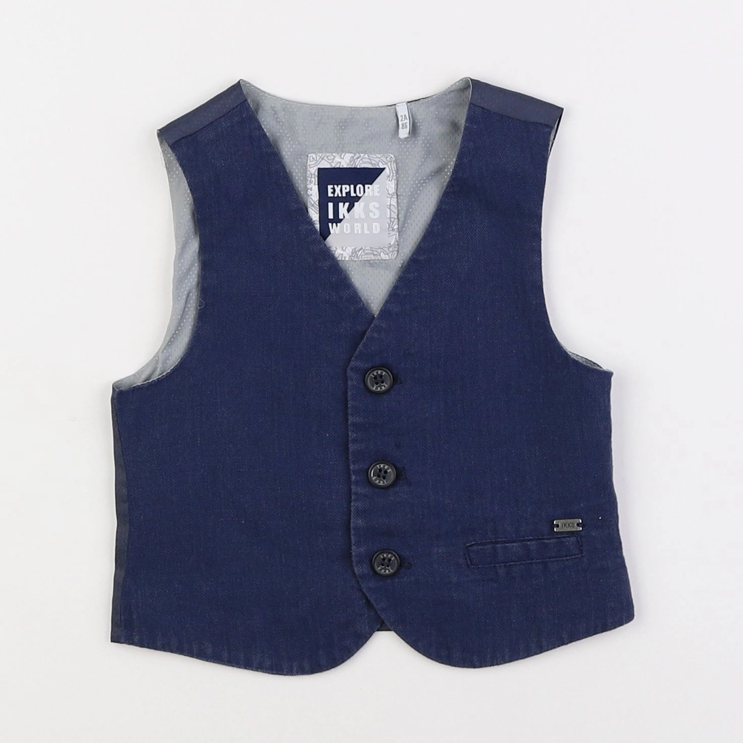 IKKS - gilet bleu - 2 ans