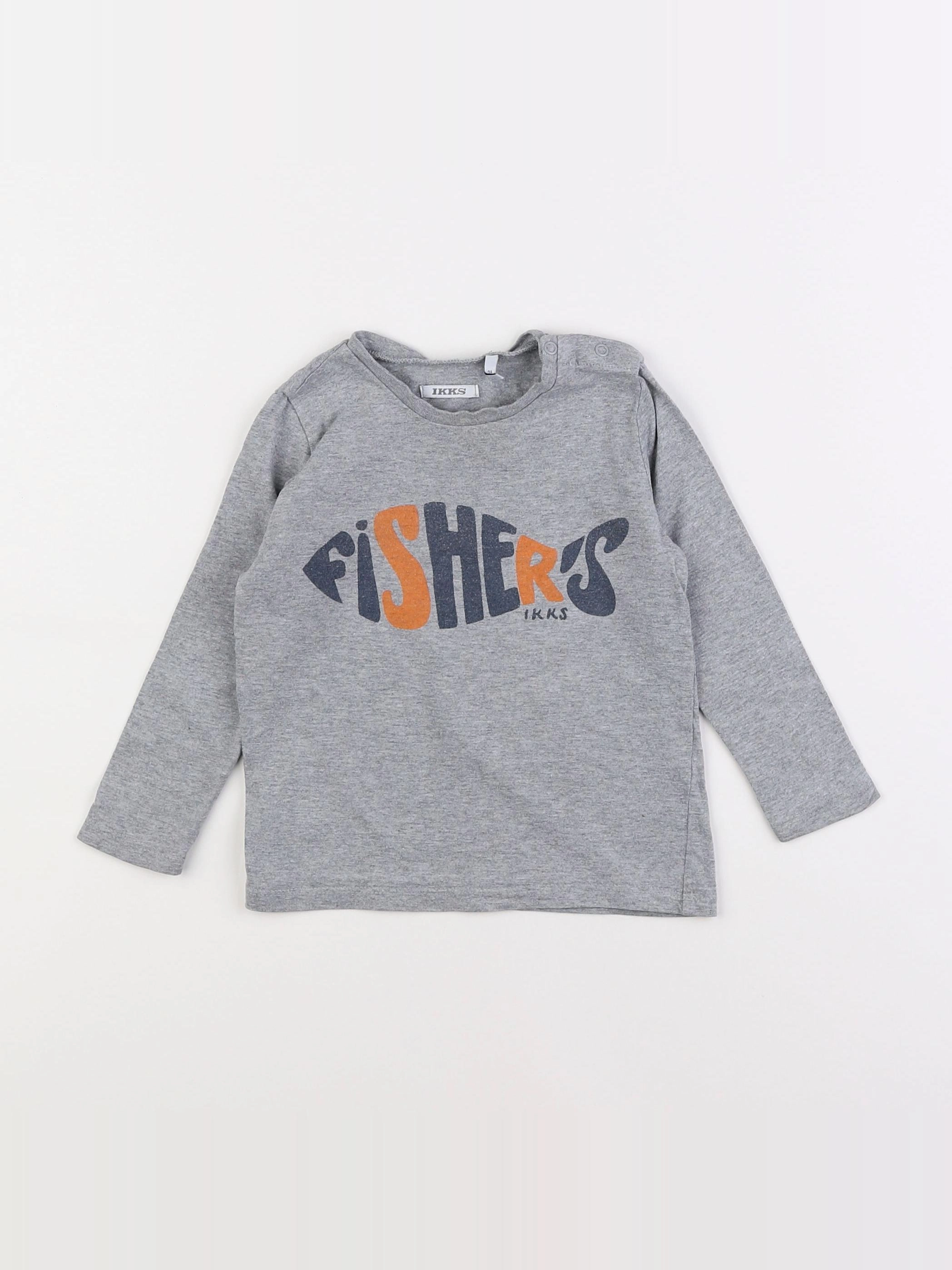 IKKS - tee-shirt gris - 2 ans