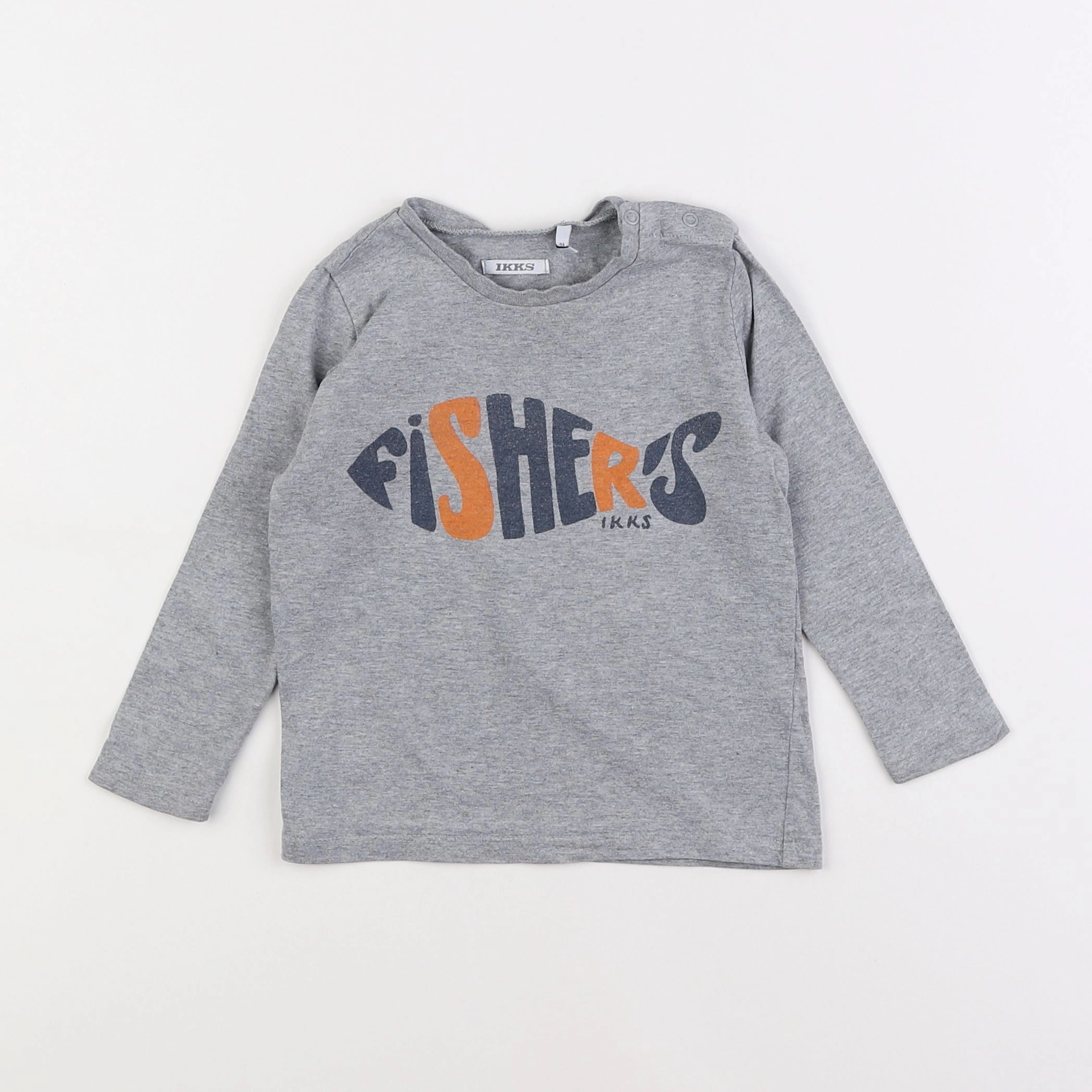 IKKS - tee-shirt gris - 2 ans