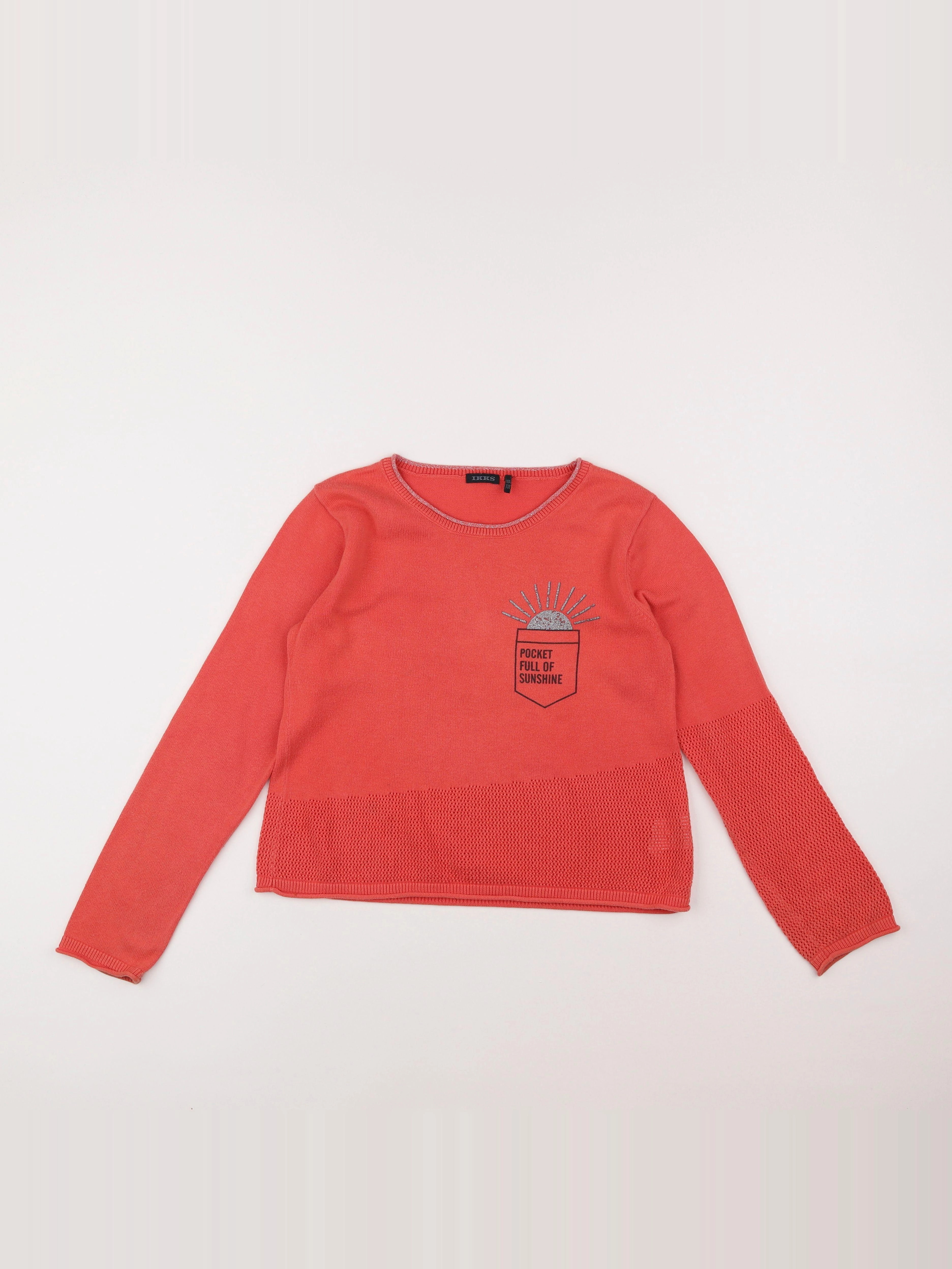 IKKS - pull orange - 10 ans