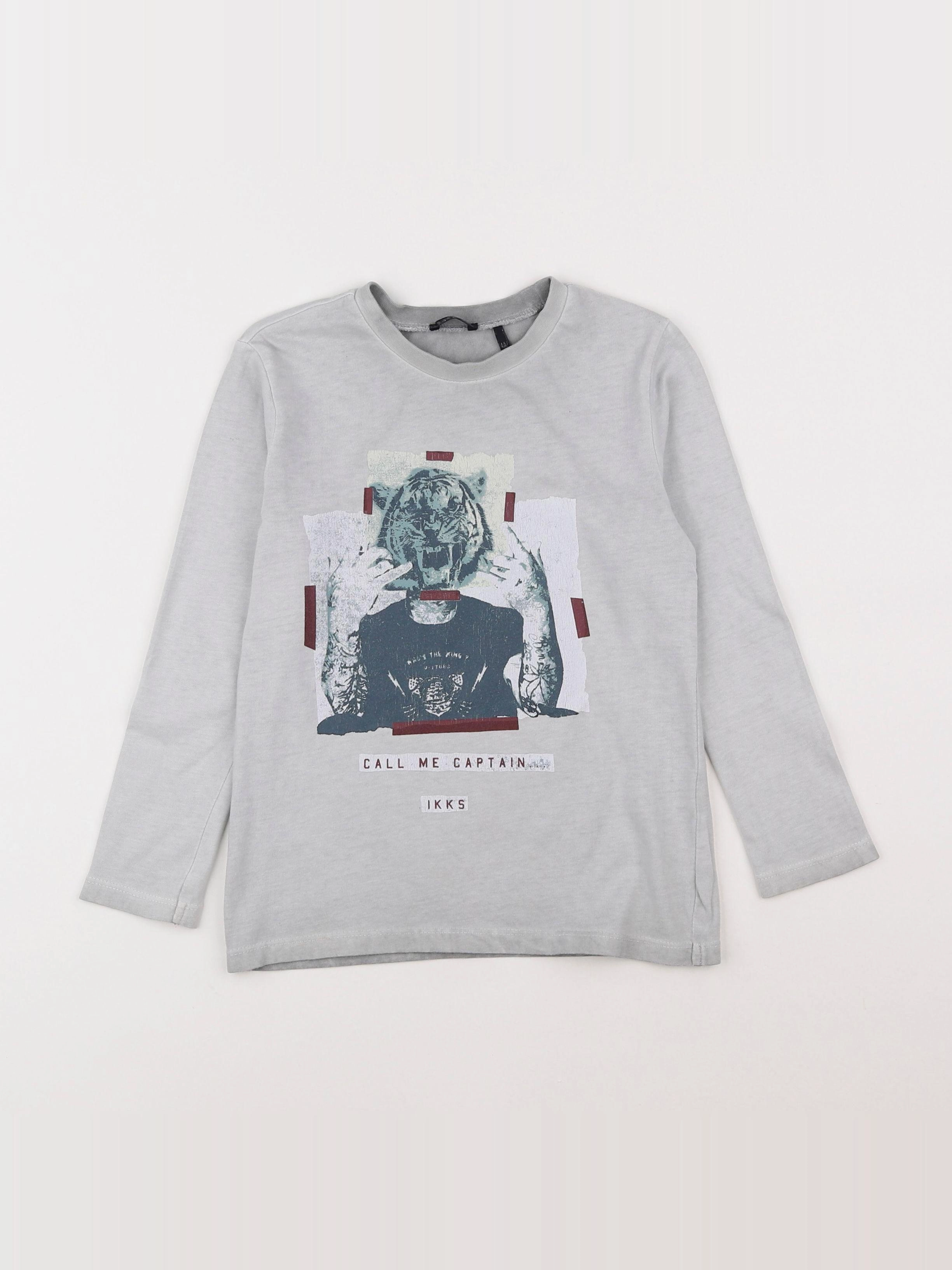 IKKS - tee-shirt gris - 4 ans